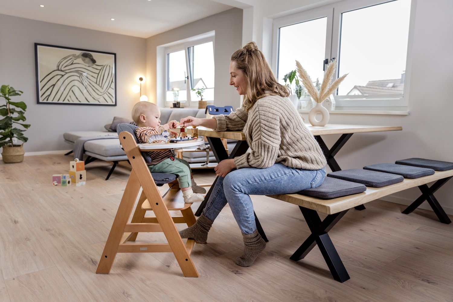 Hauck Plateau de chaise haute »Alpha Play Tray, White« aus recyceltem Material