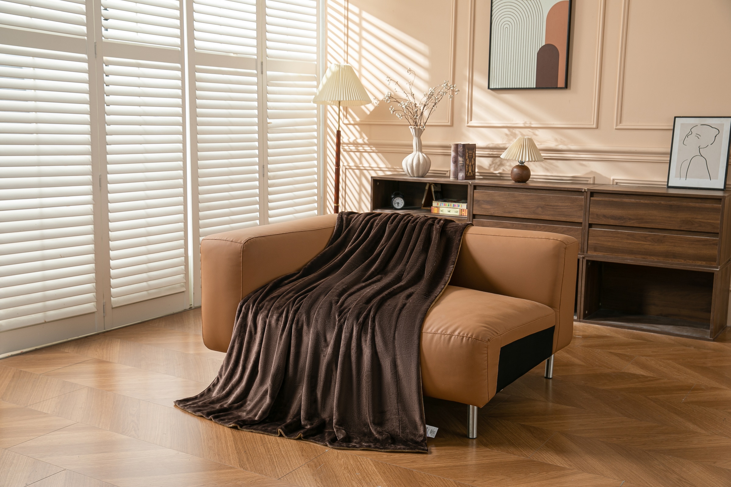 GOODproduct Wohndecke »Tobbin« doppelseitige Wohndecke aus Flannel, verschiedene Grössen, zweifarbig