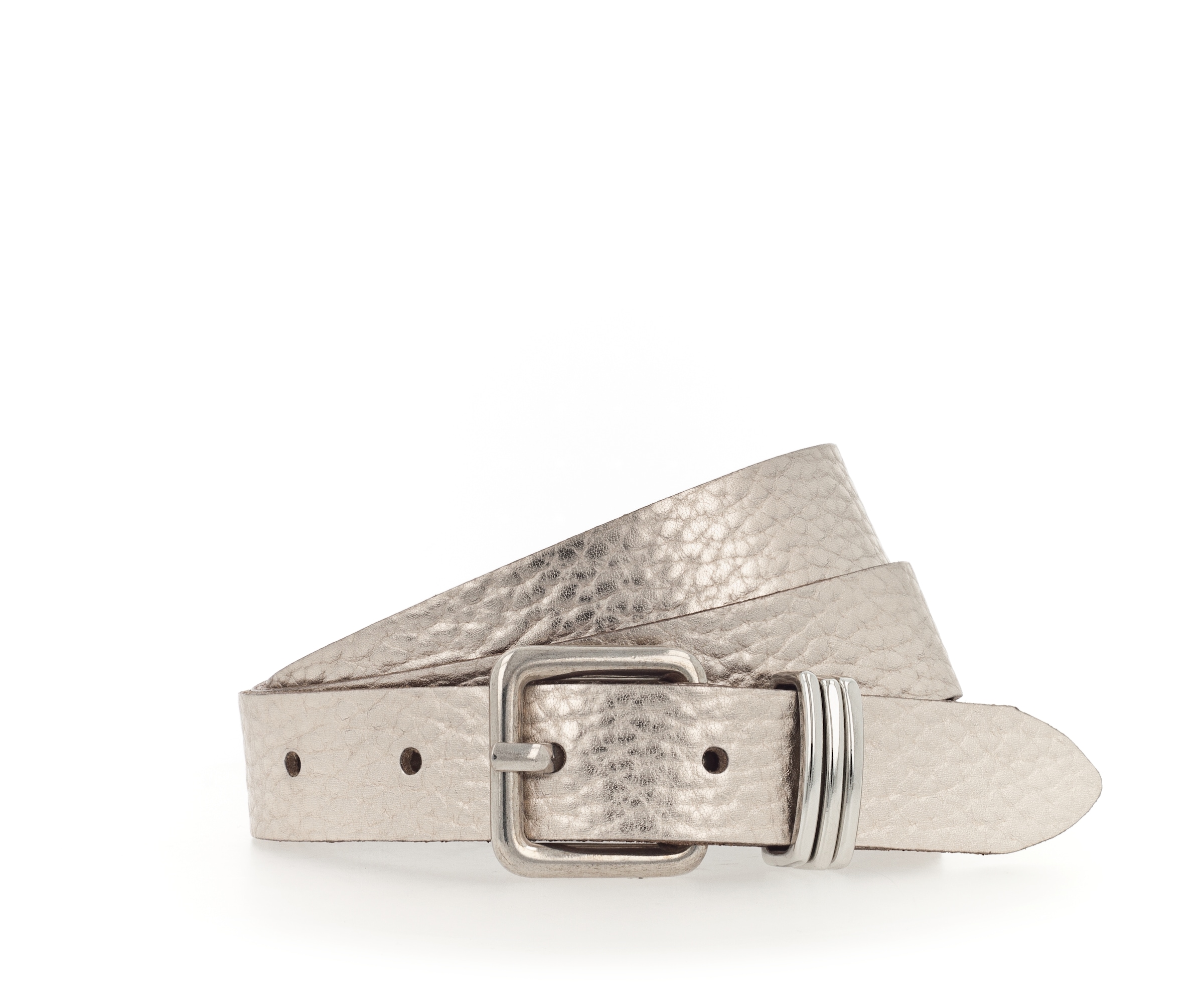 Image of Tamaris Ledergürtel ""Cara Silver"" mit Metallic-Finish