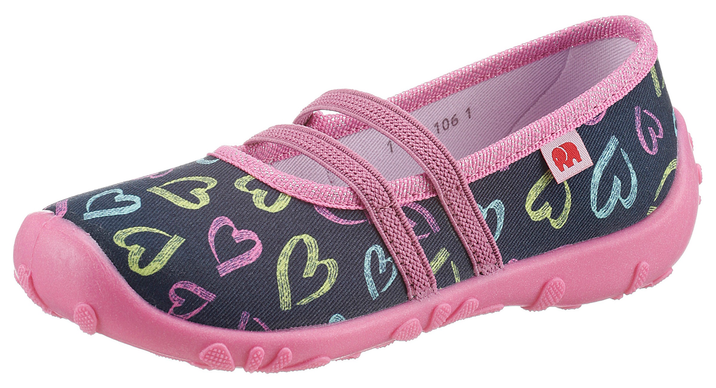 Image of ELEFANTEN Hausschuh »Palina Pretty«, mit Herzchen bedruckt bei Ackermann Versand Schweiz