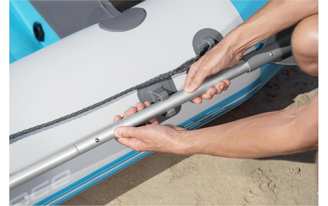 Bestway Schlauchboot »Corinth Elite Sport Boat Set, 230 x 130 x 33 cm« Aufblasbares Sportboot für 2 Personen mit Motorhalterung