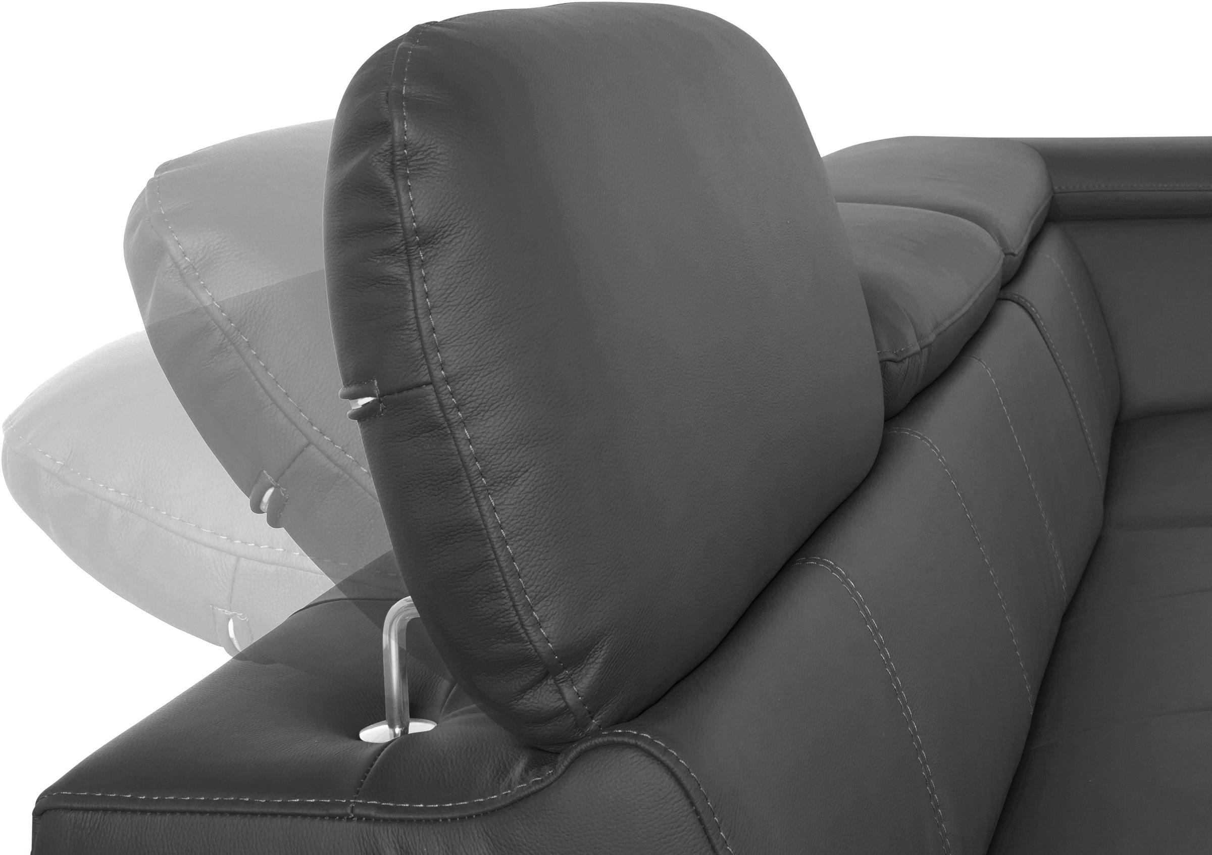 COTTA Ecksofa »Chef L-Form« mit Kopfteilverstellung, edle Metallkufen, wahlweise mit Bettfunktion