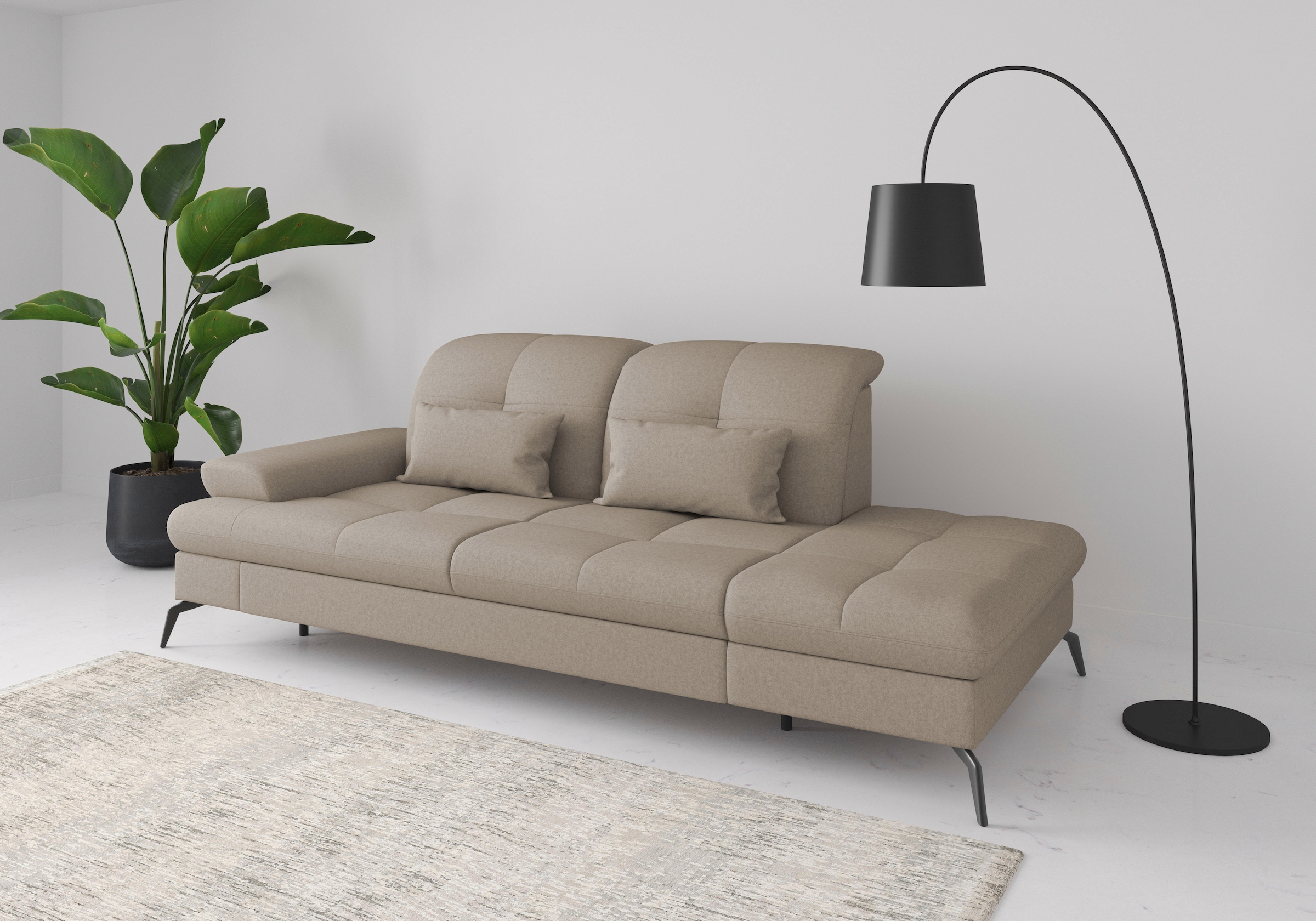 sit&more Recamiere »Amica, inkl. Sitztiefenverstellung und Armteilverstellung« wahlweise mit Kopfteilverstellung und Stauraum