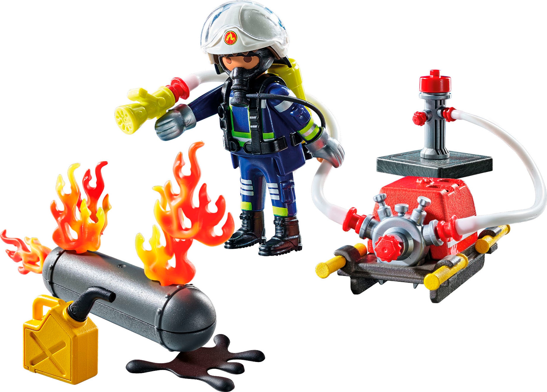 Playmobil® Konstruktions-Spielset »Löschung eines Gastanks (71826), Playmobil Action Heroes« Made in Europe