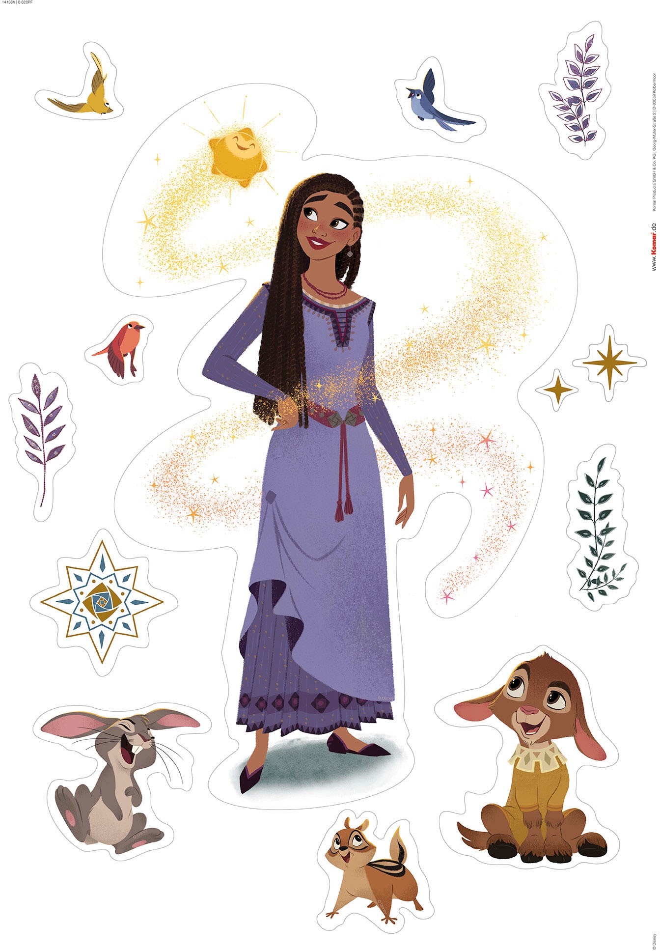 Komar Wandtattoo »Stardust - Grösse 50 x 70 cm« selbstklebend, Wandsticker, Kinderzimmer