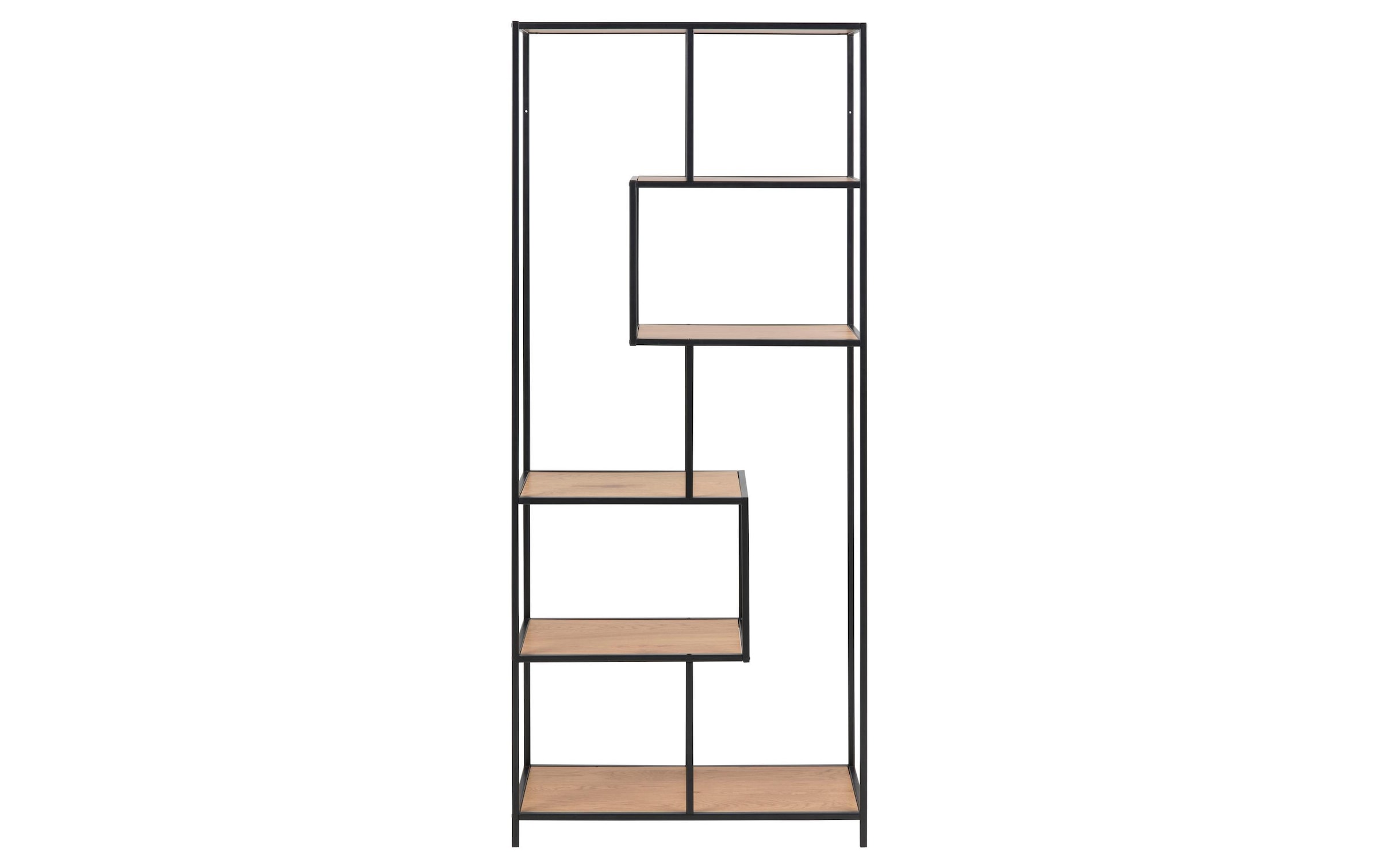 Image of AC Design Regal "Seaford 77 x 35 x 185cm, Braun/Schwarz"