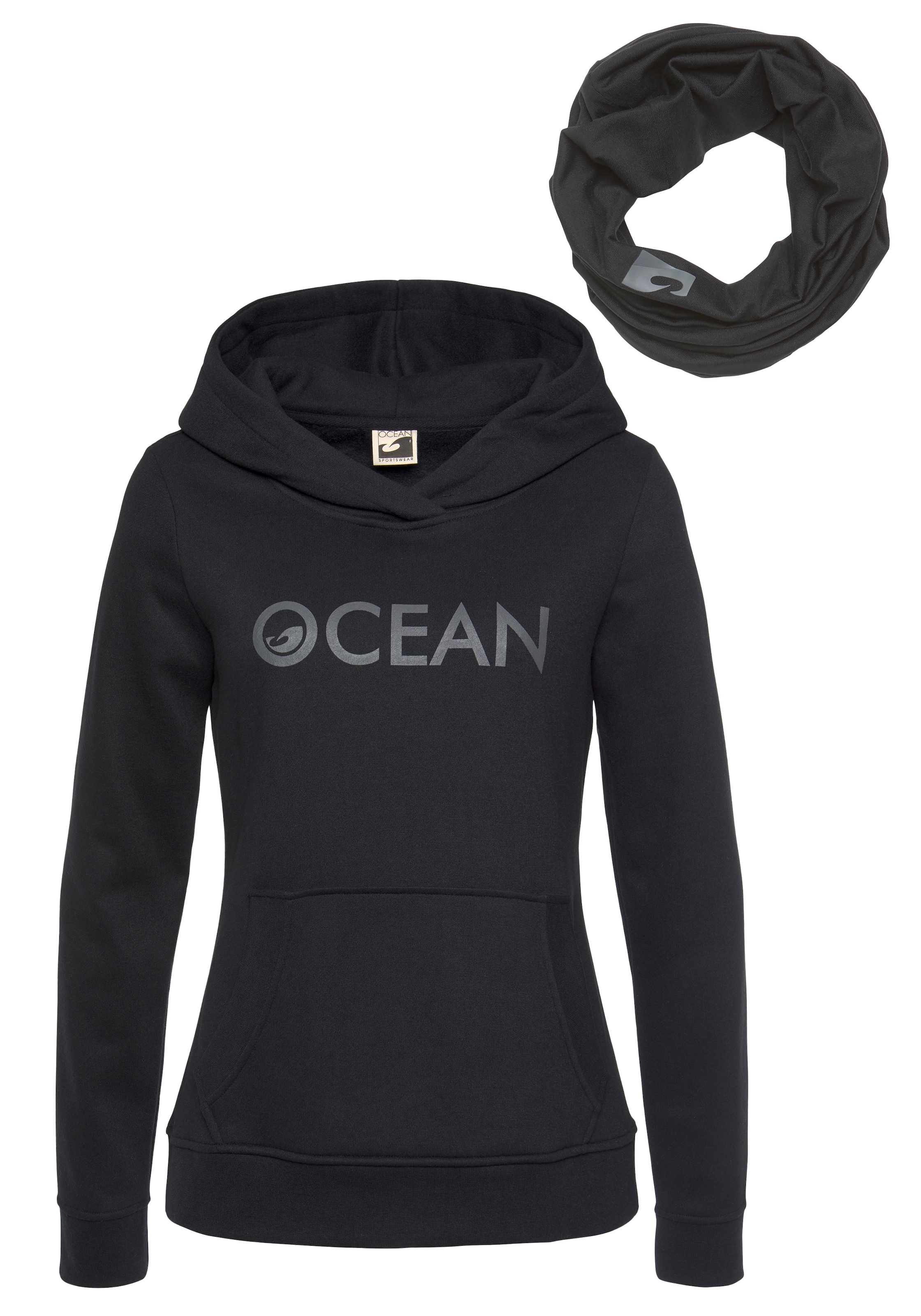 Ocean Sportswear Kapuzensweatshirt »mit Multifunktionaler Tube Schal«, basic geschnittene Passform, aus...