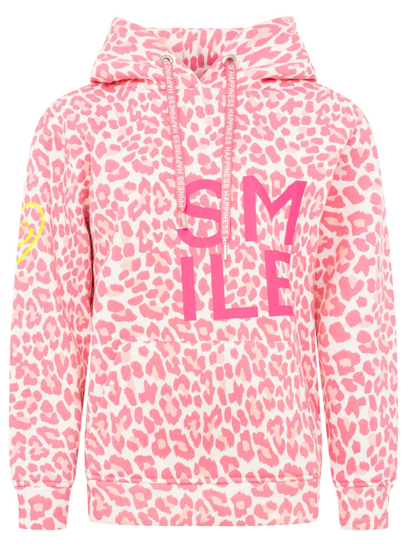 Zwillingsherz Hoodie »"Alissa Leo AOP"«, avec imprimé SMILE, capuche, motif léopard
