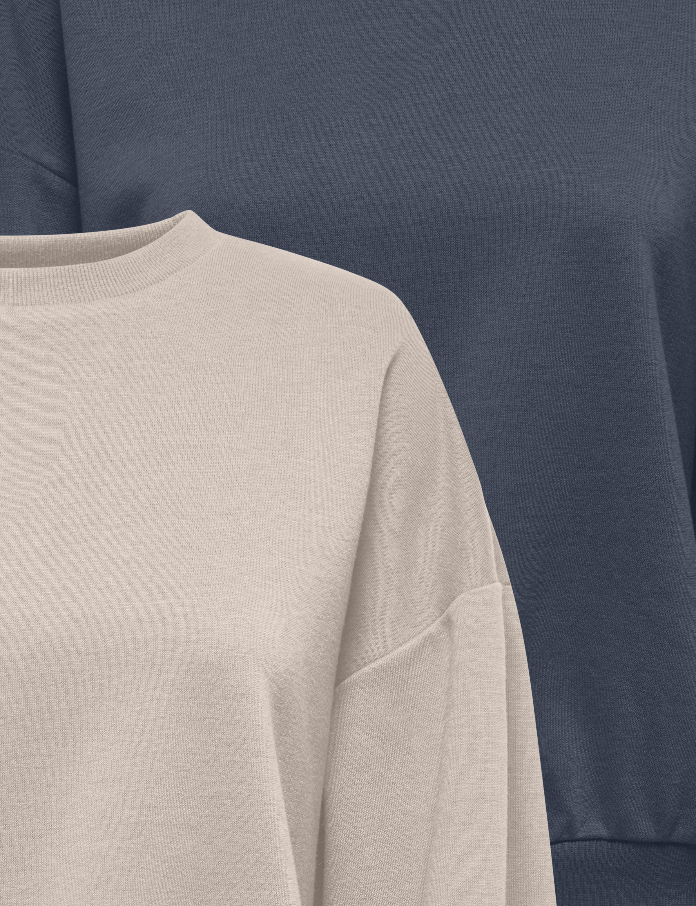 ONLY Sweatshirt »ONLBROOKE L/S O-NECK SOLID 2 PACK SWT«, 2 Baumwollmischung, regular fit
