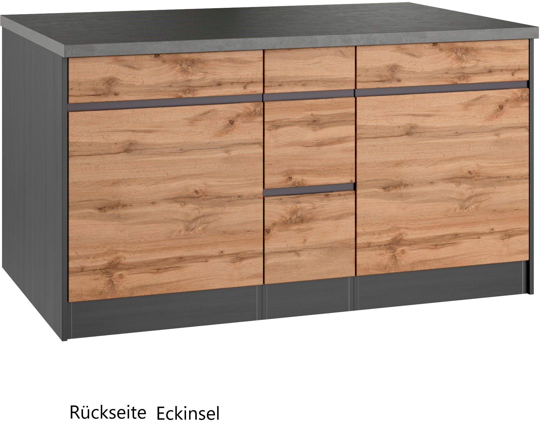 KOCHSTATION Cuisine d'angle »KS-Riesa« Largeur d'installation 490/153 cm, sans appareils électriques