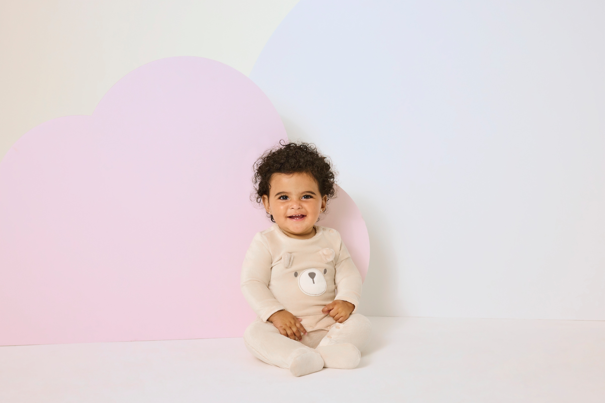 Huggies Babywear, Herren, HUGGIES babywear Strampler »HUGN FOOTED COVERALL« Cord in elastischer Qualität, granola, 3 (68), N-Gr, Strumpler von HUGGIES