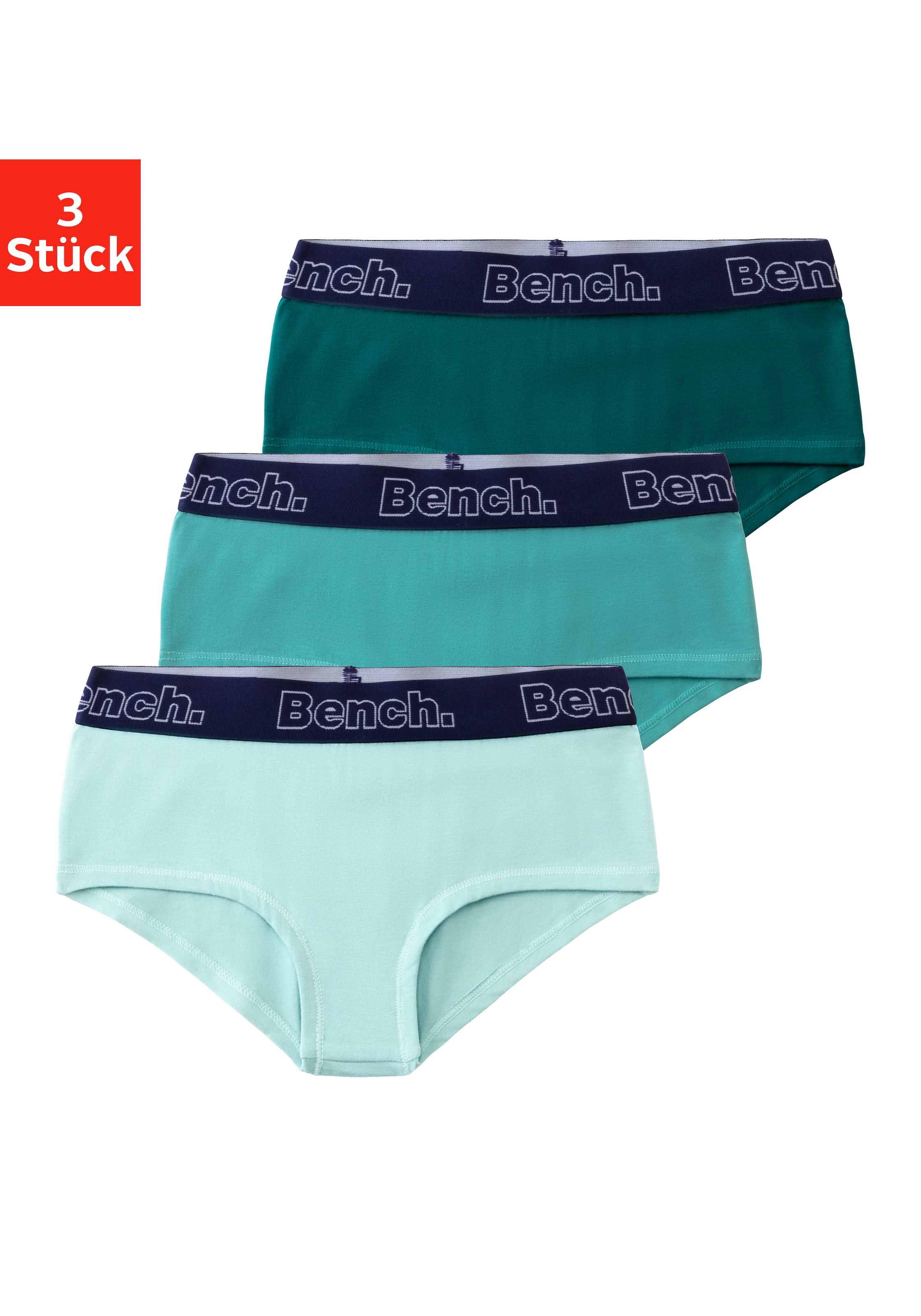 Image of Bench. Panty Packung, 3 Stk. mit kontrastfarbigem Webbund