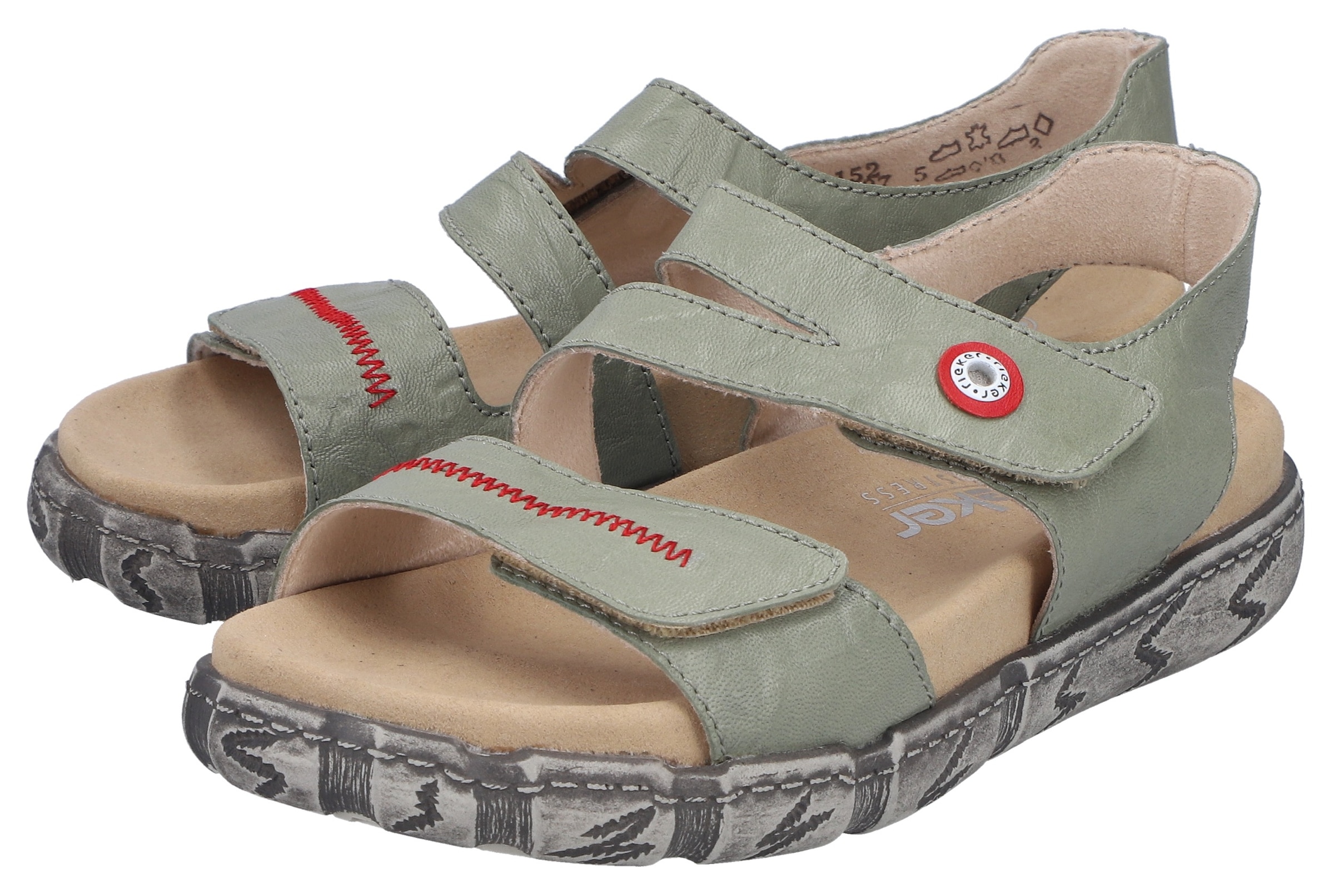 Rieker Sandale  Chaussure d'été, sandale velcro avec couture décorative