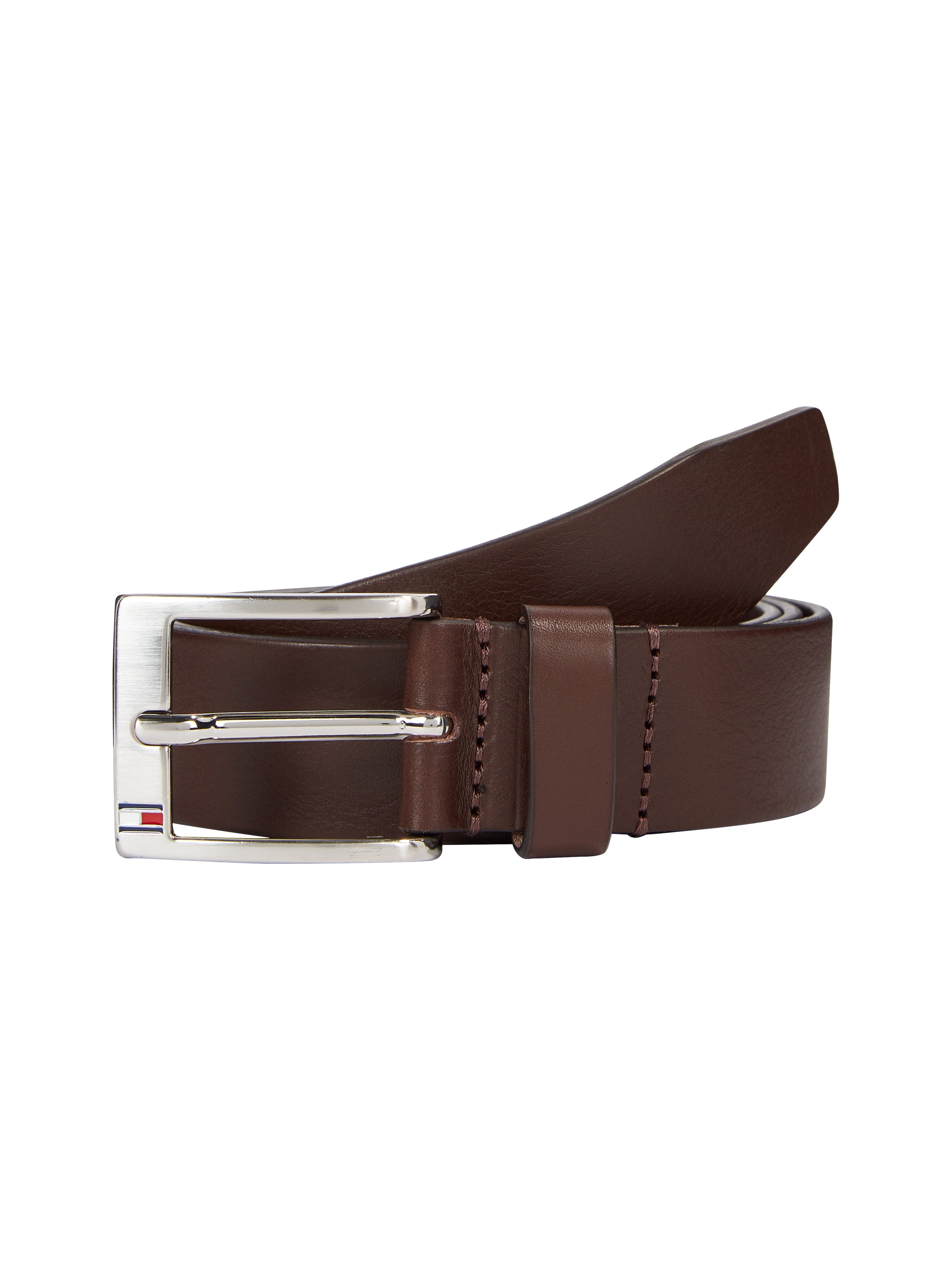 Image of Tommy Hilfiger Ledergürtel "New Aly Belt 3,5 cm breit" mit quadratischer Logo-Metallschnalle