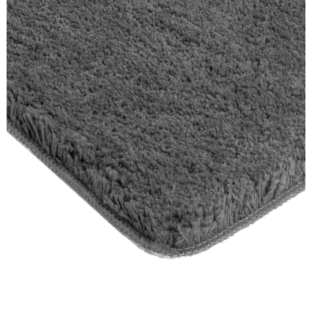 my home Badematte »Sanremo«, Höhe 30 mm, rutschhemmend beschichtet, fussbodenheizungsgeeignet-schnell trocknend-strapazierfähig, Badteppich, unifarben, rechteckig, rund & als 3-tlg. Set erhältlich