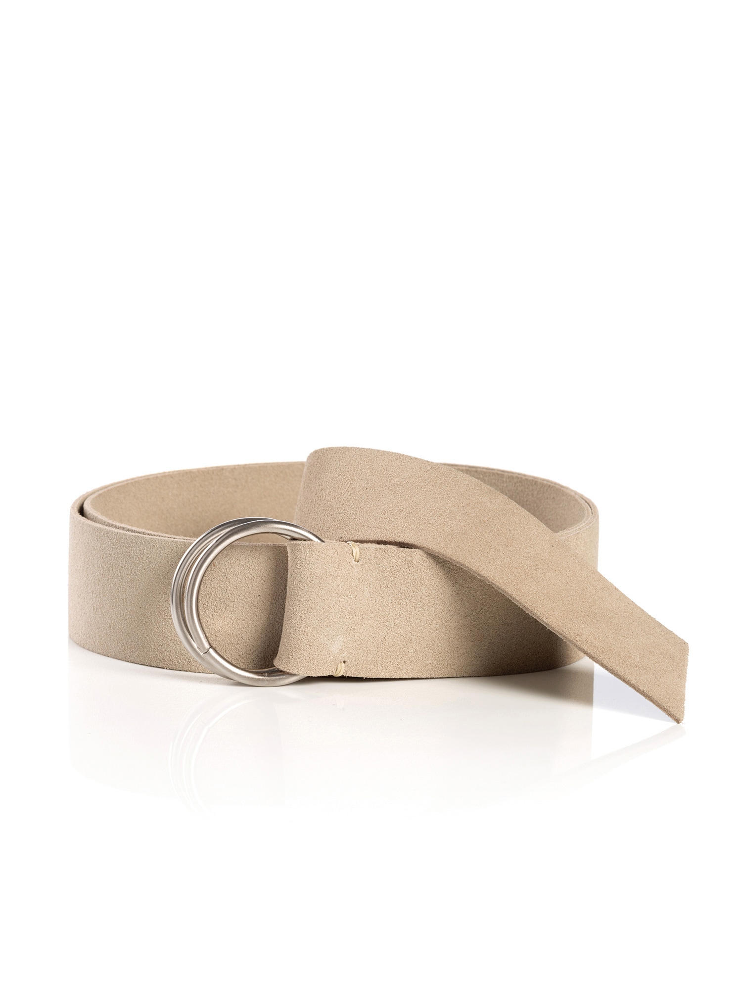 MONTI Ceinture en cuir »MILANO« cuir velours, boucle tendance, taille unique – 120 cm de longueur