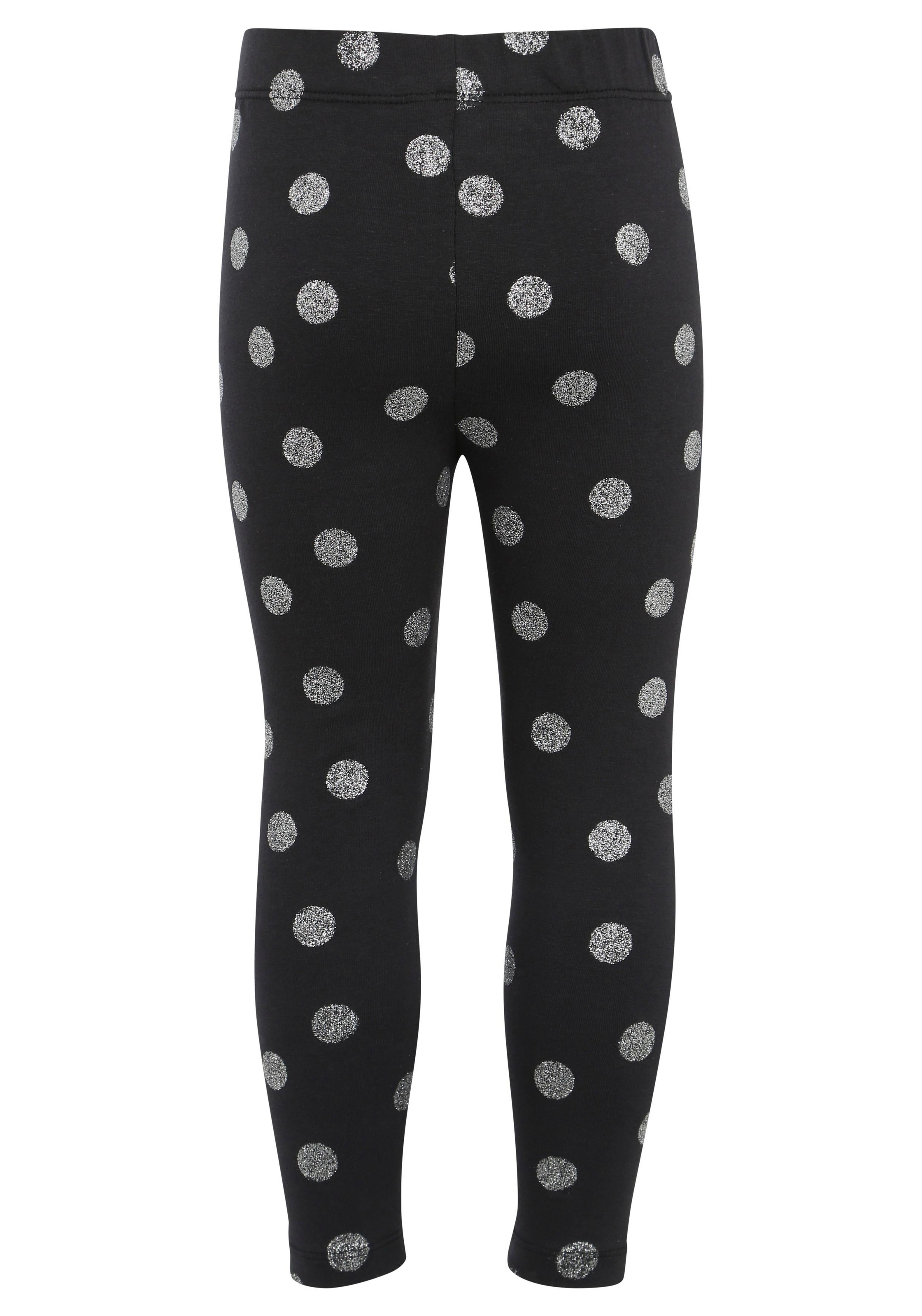 KIDSWORLD Leggings »für kleine Mädchen«, (Packung, 2 tlg.), mit Glitzerdruck