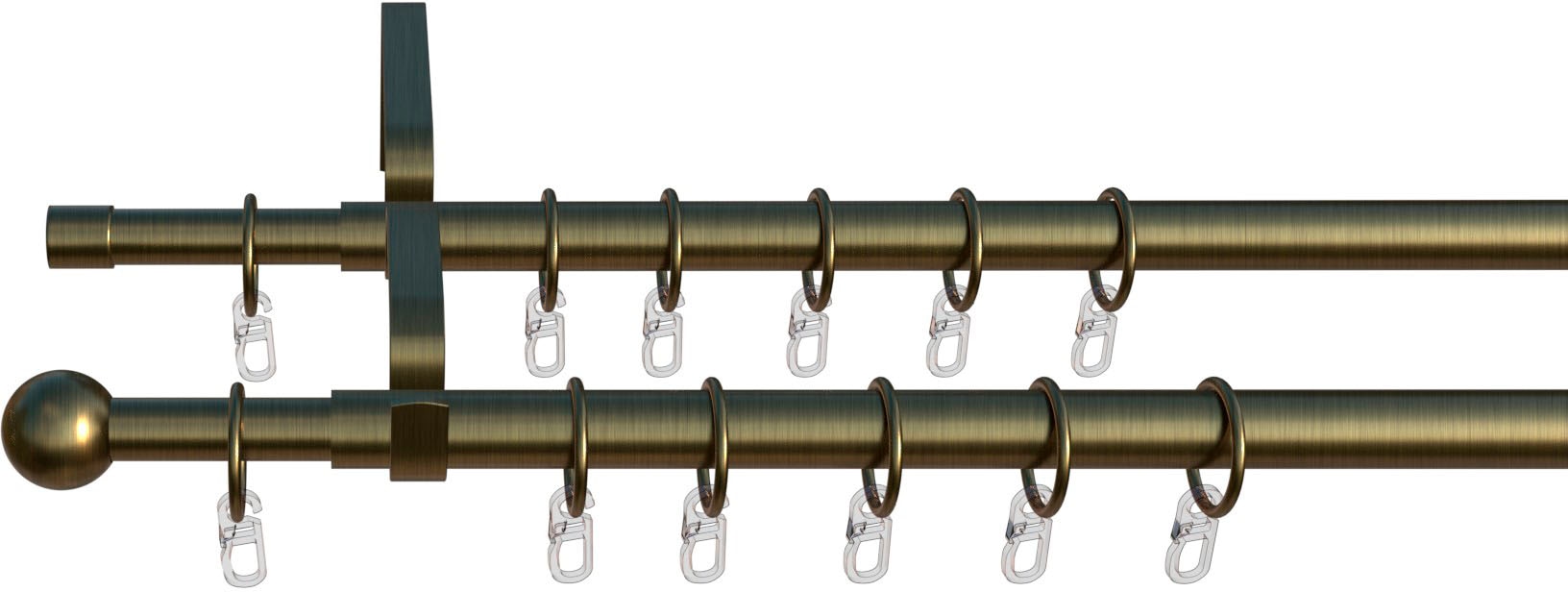 Image of indeko Gardinenstange "Formentor" Ø 10 mm 2 läufig-läufig ausziehbar stufenlos verstellbare Teleskopstange