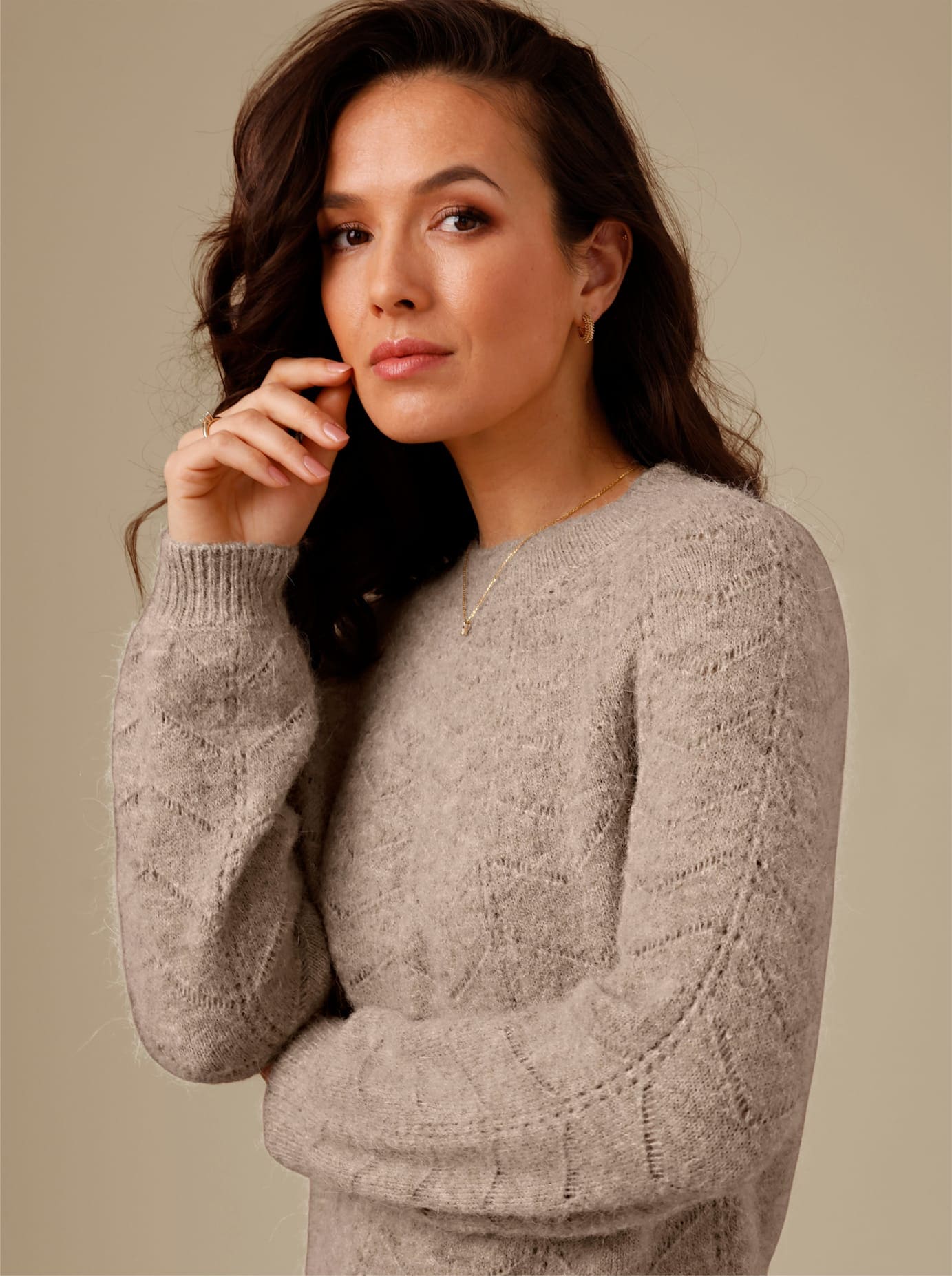 CREATION L PREMIUM Pull ajouré »Alpaka-Woll-Mix-Pullover«