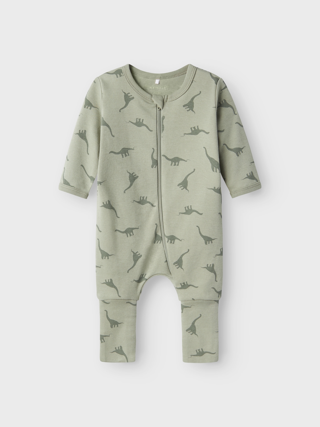 Name It Pyjama »NBMNIGHTSUIT 2P ZIP FF GREEN DINO« Packung, 2 pièces praktisches 2-er Pack, mit Dino Druck