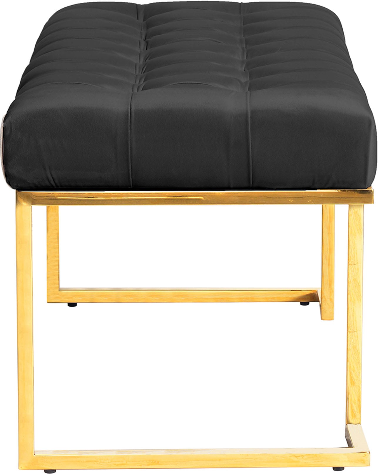 Kayoom Banc »Rare 225, Edler Touch durch goldenes Gestell« 1 cuis tlg. samtweich, gesteppt, mit Zierknöpfen, Gemütliches, schickes Polster