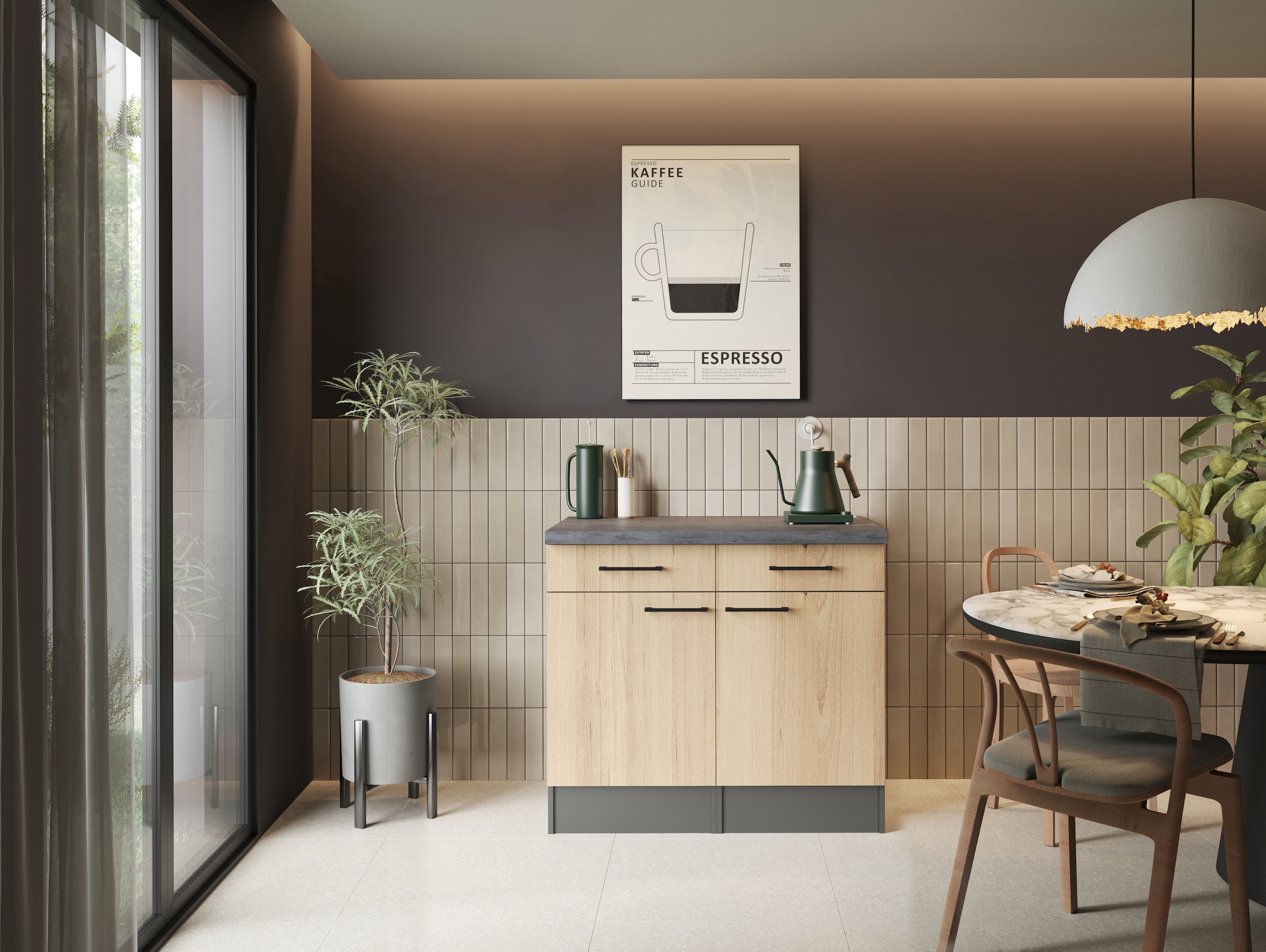 RESPEKTA Buffet »Oliver« démonté, avec fonction Soft Close, largeur 100 cm