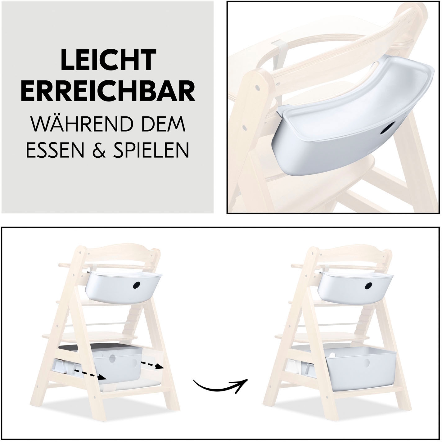 Hauck Boîte de rangement »Alpha Box Set, white« für Hochstühle