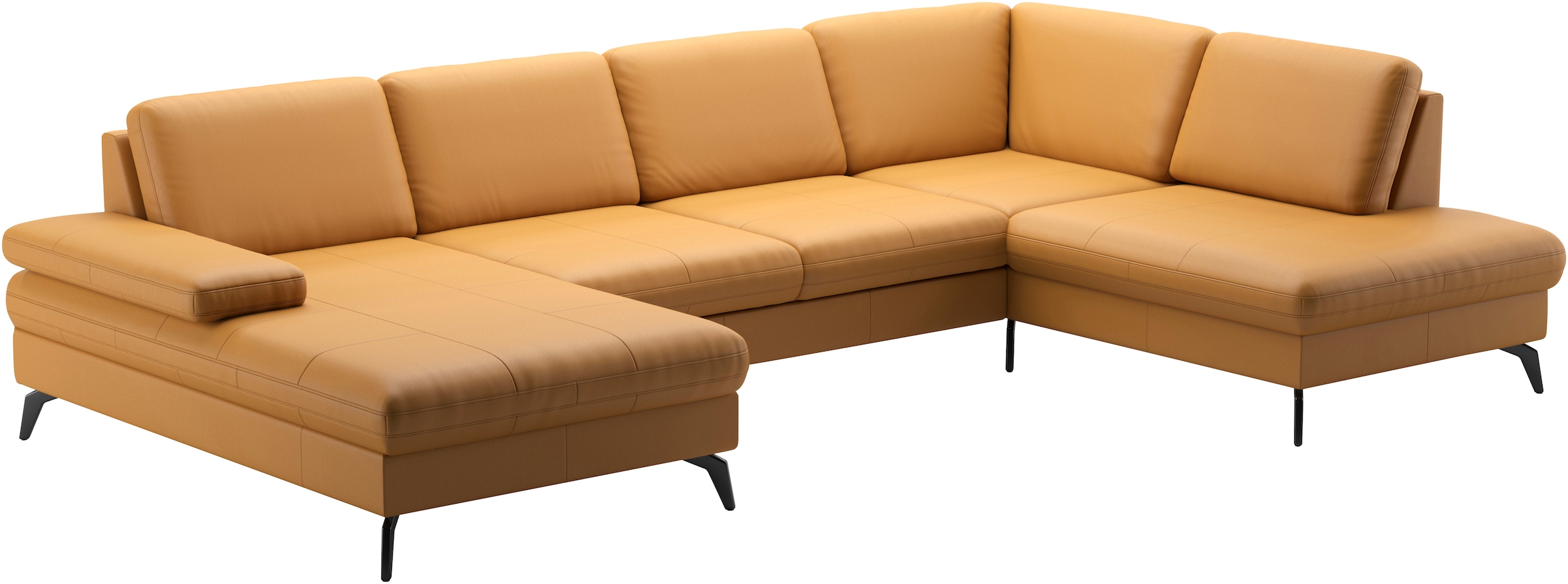 sit&more Wohnlandschaft »Morris U-Form, inkl. Sitztiefenverstellung«, wahlweise mit Armteilverstellung, Bettfunktion & Bettkasten
