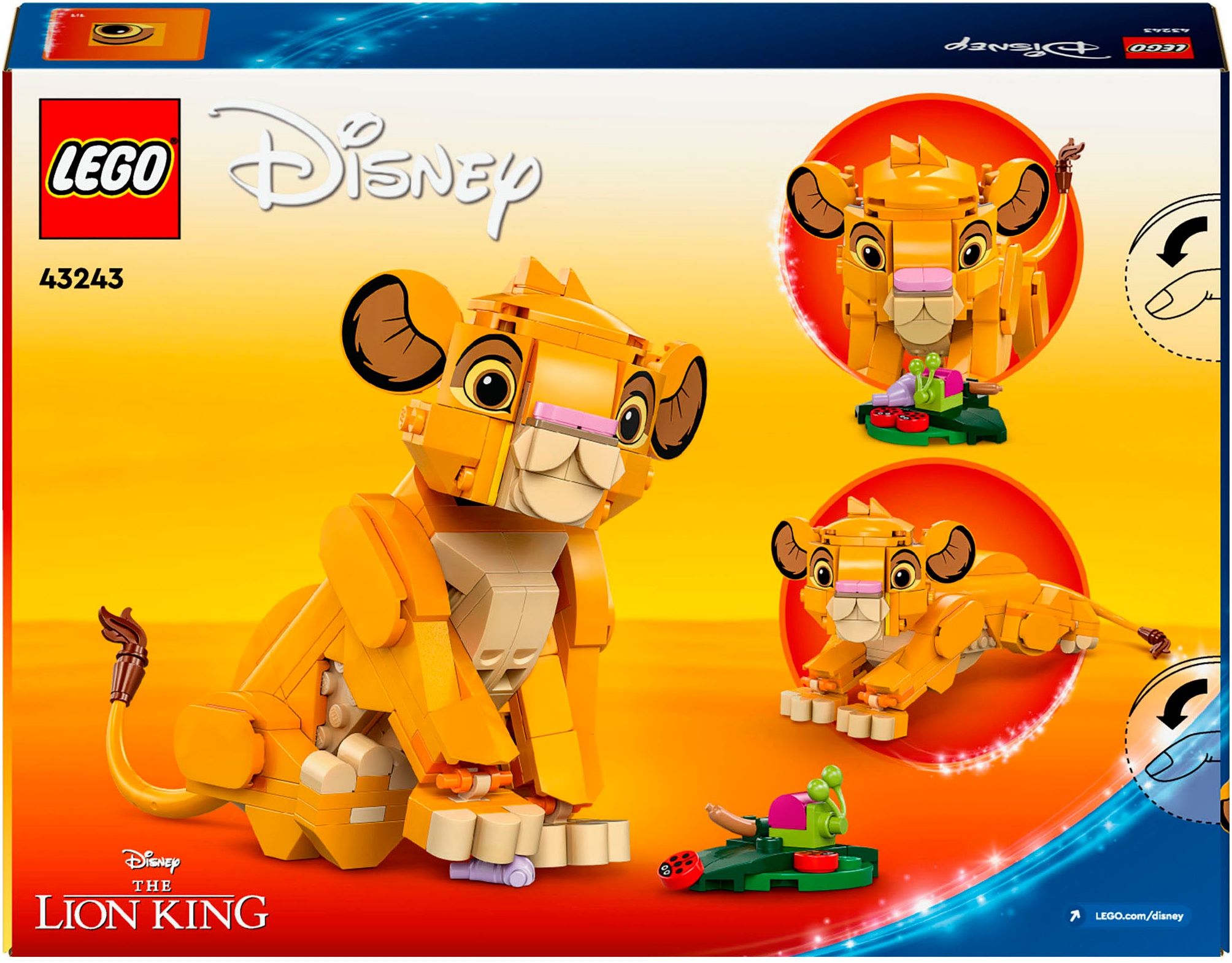 LEGO® Konstruktionsspielsteine »Simba, das Löwenjunge des Königs (43243), LEGO Disney Classic« Made in Europe