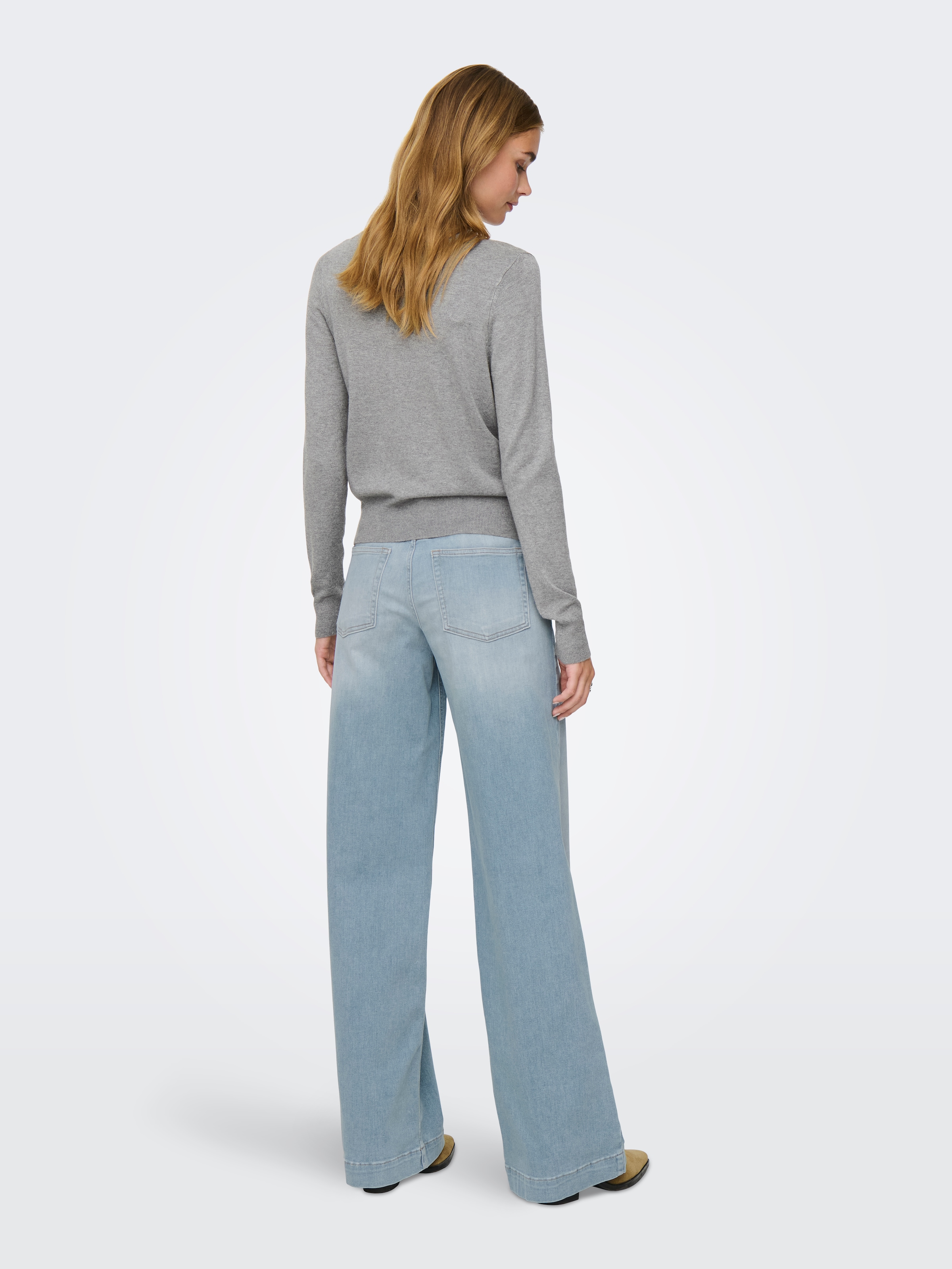 ONLY Rundhalspullover »ONLVENICE LIFE LS BLING O-NECK CC KNT« mit Strass-Steinen