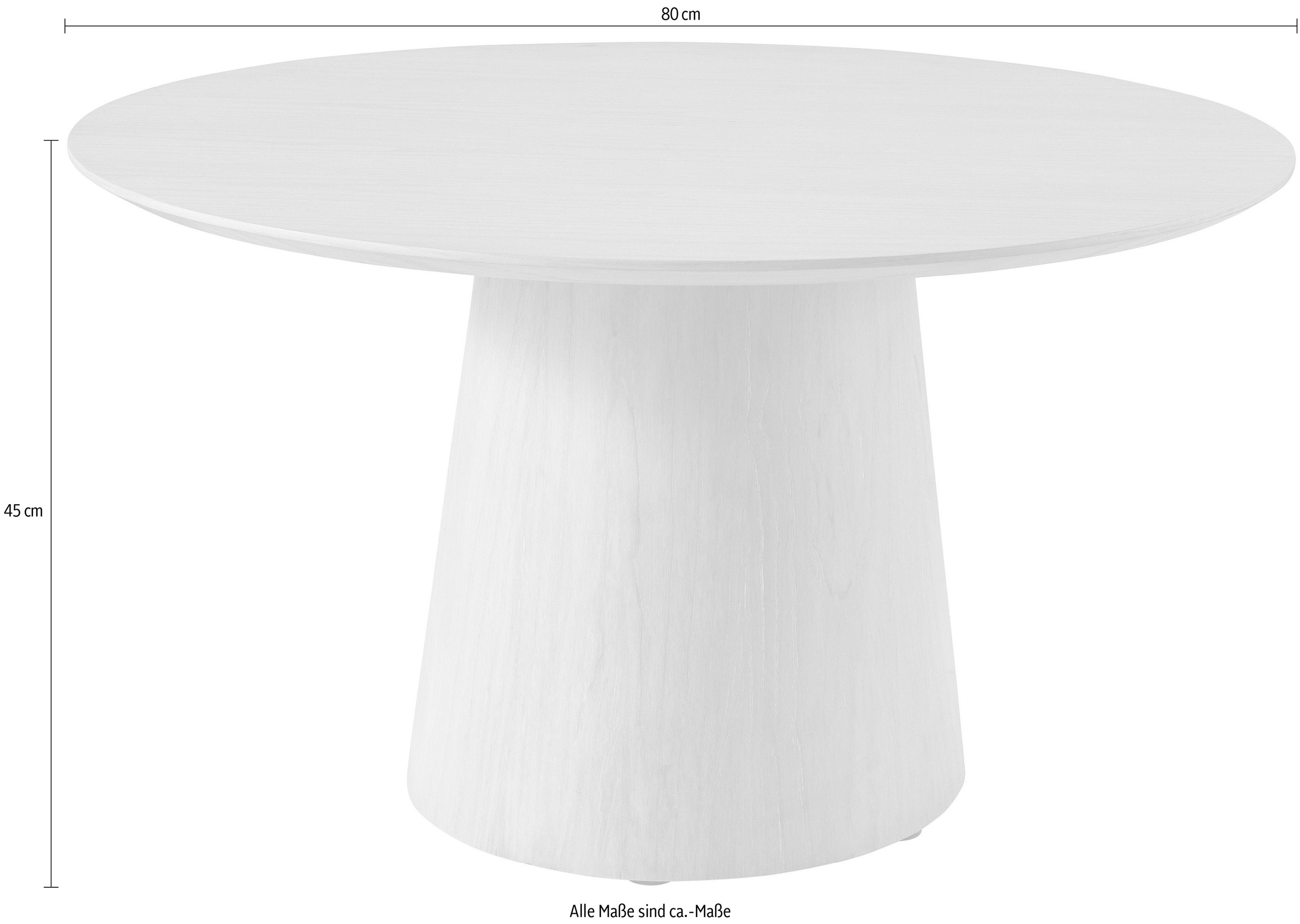 s.Oliver Couchtisch »Hemmon«, (1 St.), mit massivem Eschenfuss, edler Echtholzplatte, Durchmesser 80 cm