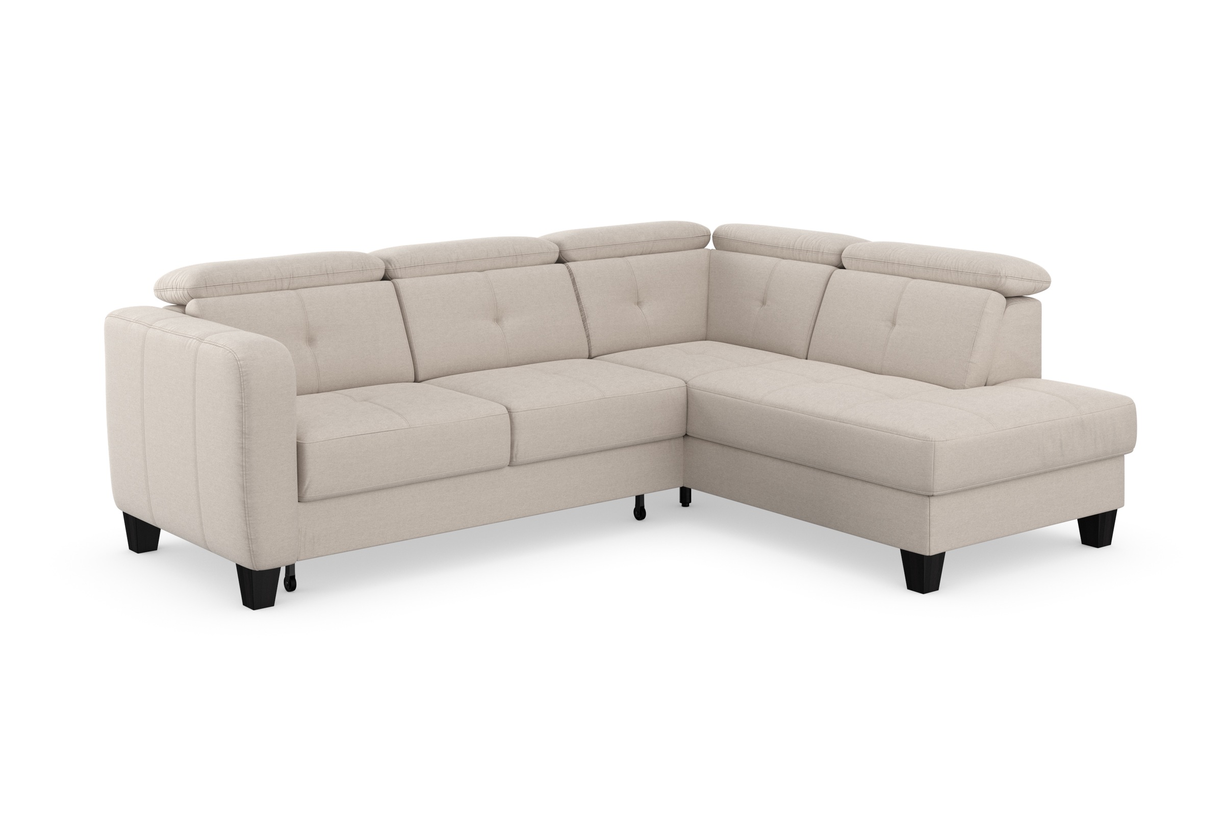 sit&more Ecksofa »Belluci L-Form«, inklusive Federkern, wahlweise mit Bettfunktion und Bettkasten