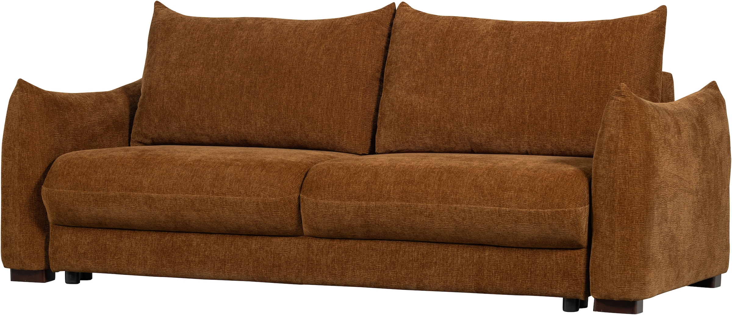 WOOOD Schlafsofa »Jonne Strukturbezug mit Schlaffunktion, H 92 x B 233 x T 105 cm« Tragkraft 220 kg, Sitzbreite 192 cm, Geringe Verschleissfestigkeit