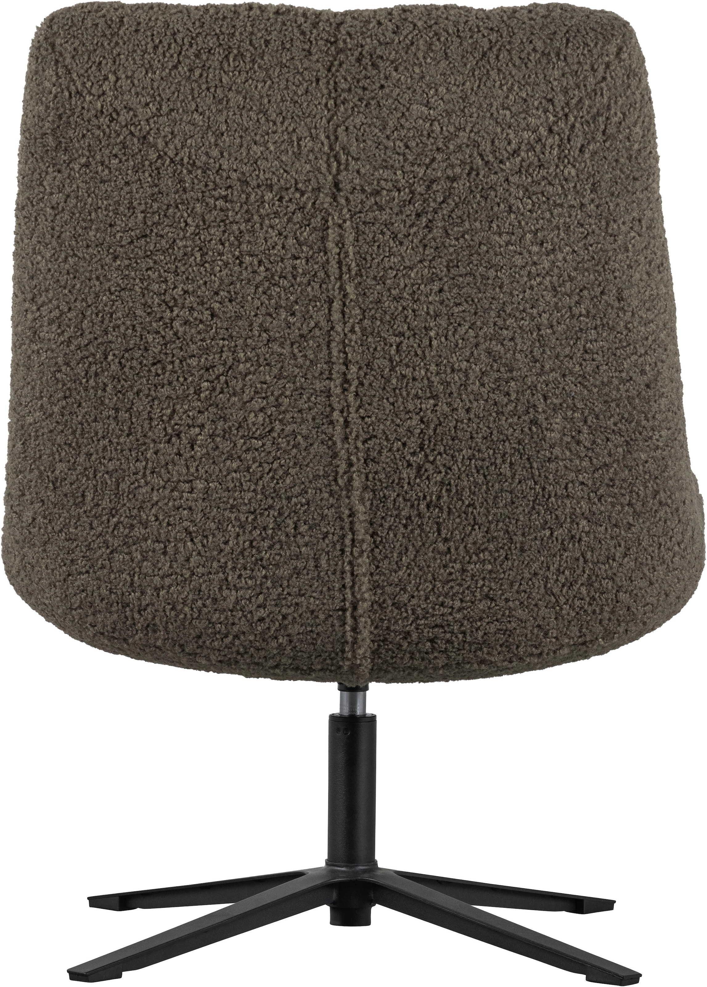 WOOOD Fauteuil pivotant »Job mit Teddy-Bezug und Drehmechanismus B 70 x T 85 x H 101 cm« Très haute résistance à l'usure, capacité de charge 140 kg, mécanisme de rotation à 360°