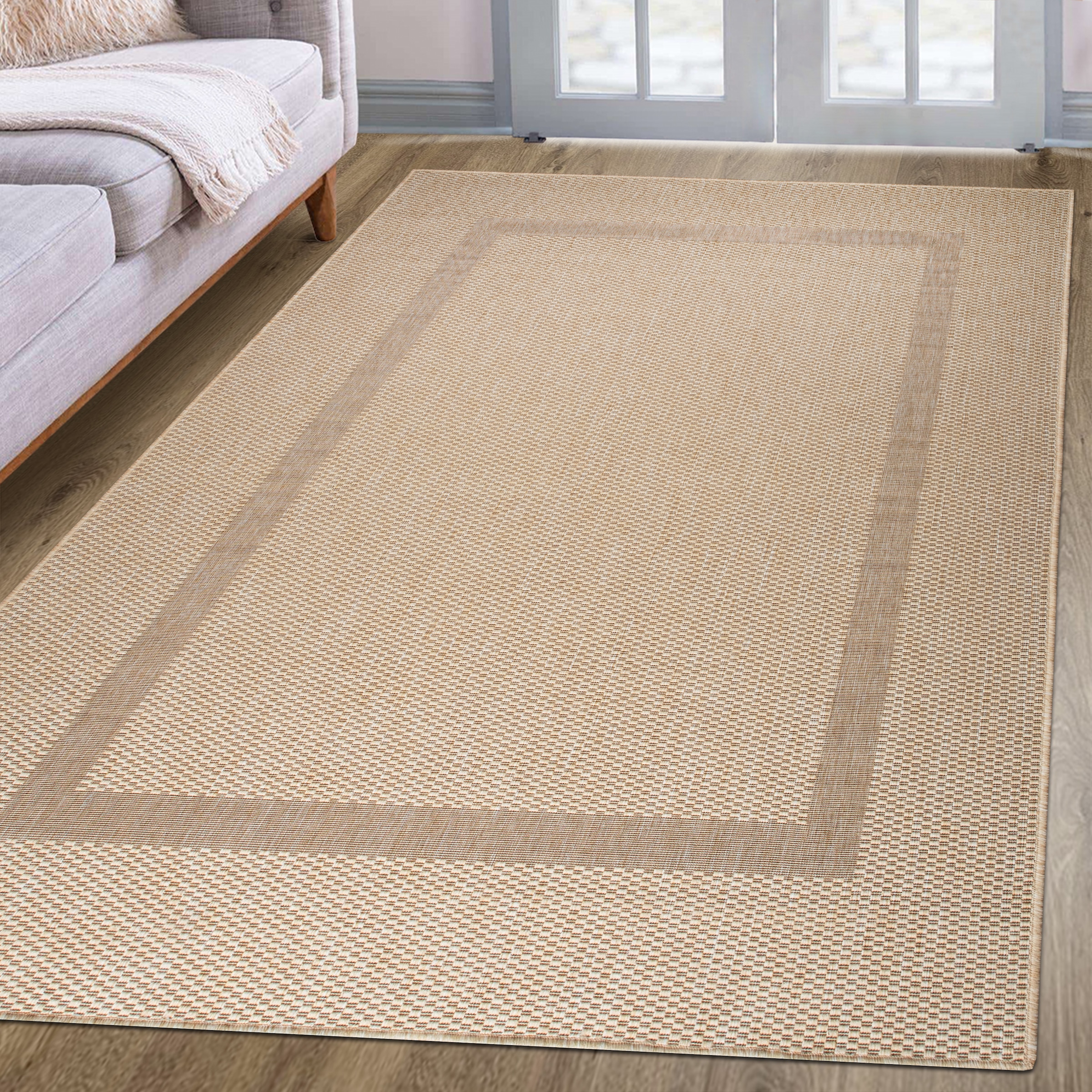 GOODproduct Teppich »Venedig Bordüre auch als Läufer erhältlich« rechteckig 3 mm Höhe In- und Outdoor geeignet, Sisal-Optik, Wetterfest & UV-beständig