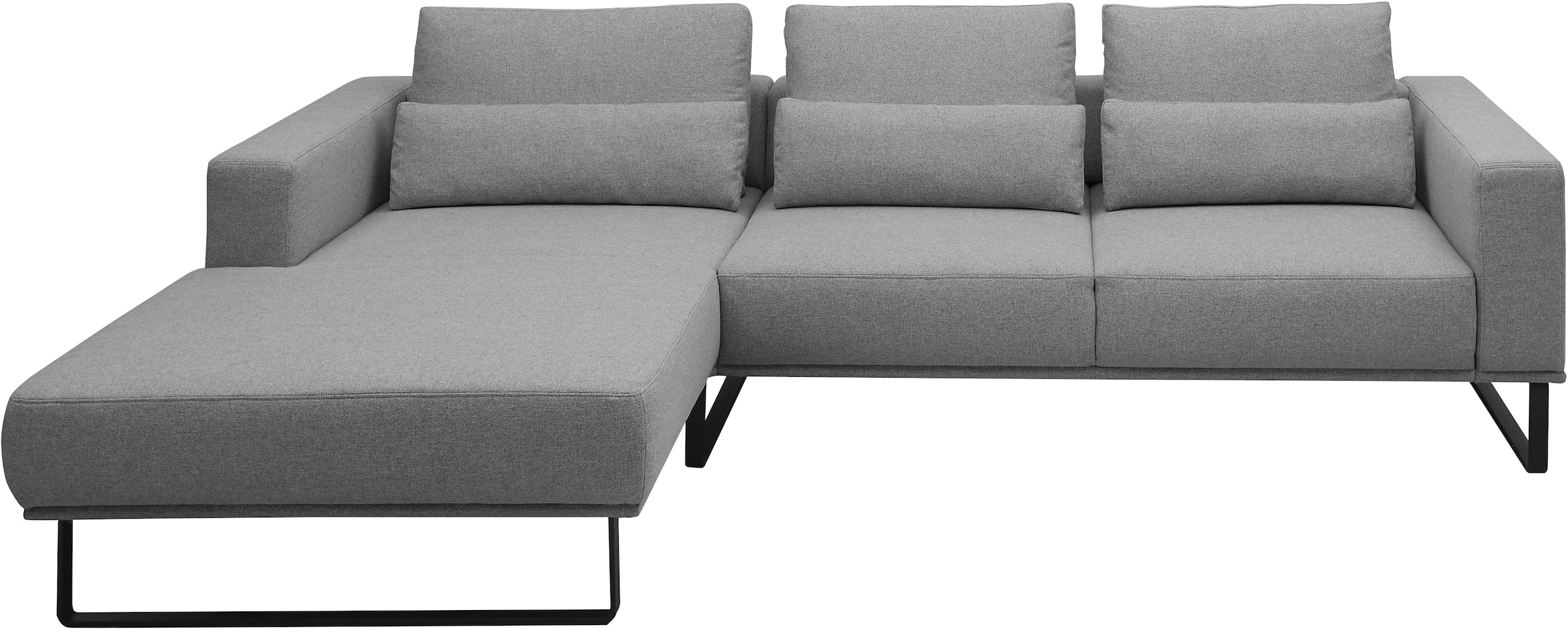 Image of Musterring Ecksofa "JustB PM100" Grosszügige 292 cm Breite, schwarze Metallkufen -erhältlich in 6 Farben