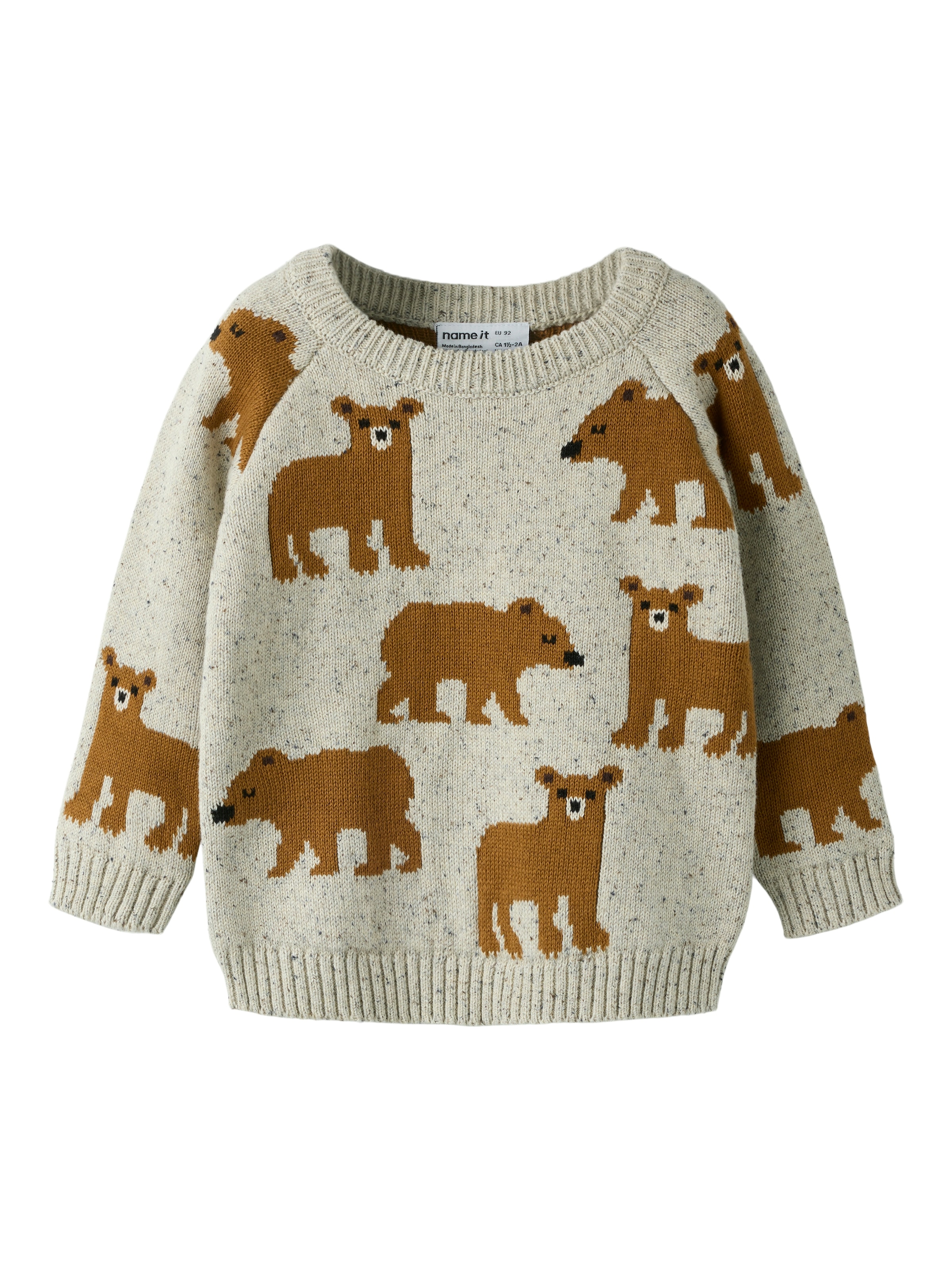 Image of Name It Strickpullover "NMMOLA LS KNIT BOX" Baumwollmischung, regular fit