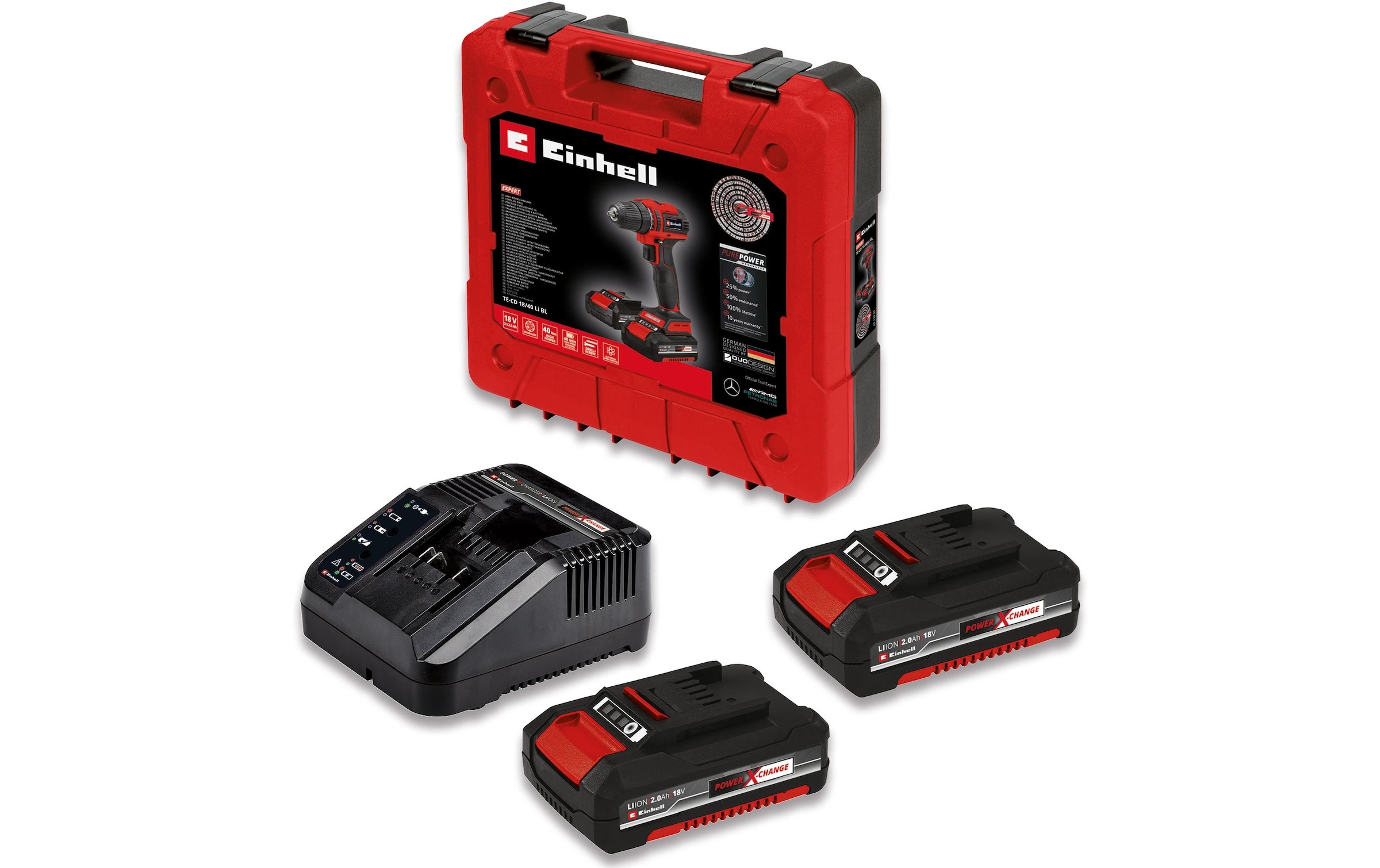 Einhell Akku-Bohrschrauber »TE-CD 18/40 Li BL (2 x 2.0Ah)«
