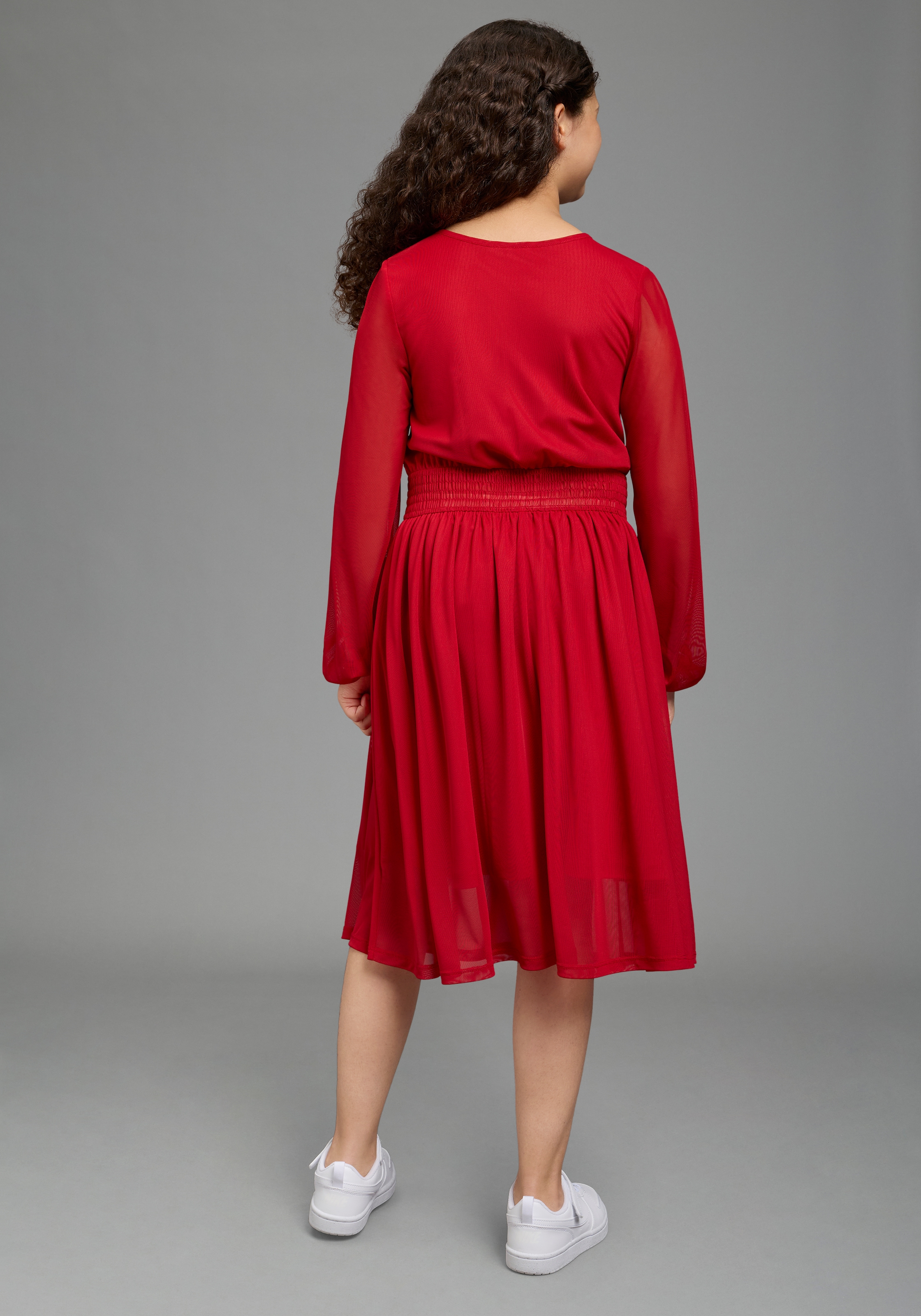 Bruno Banani Robe en mousseline de soie »Meshkleid mit transparenten Ärmeln für festliche Anlässe« Robe-tunique festive avec chiffon