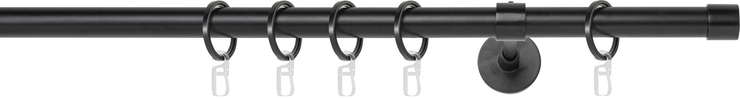 mydeco Gardinenstange "20mm Cap Wandträger 14 cm" 1 läufig-läufig Fixmaß