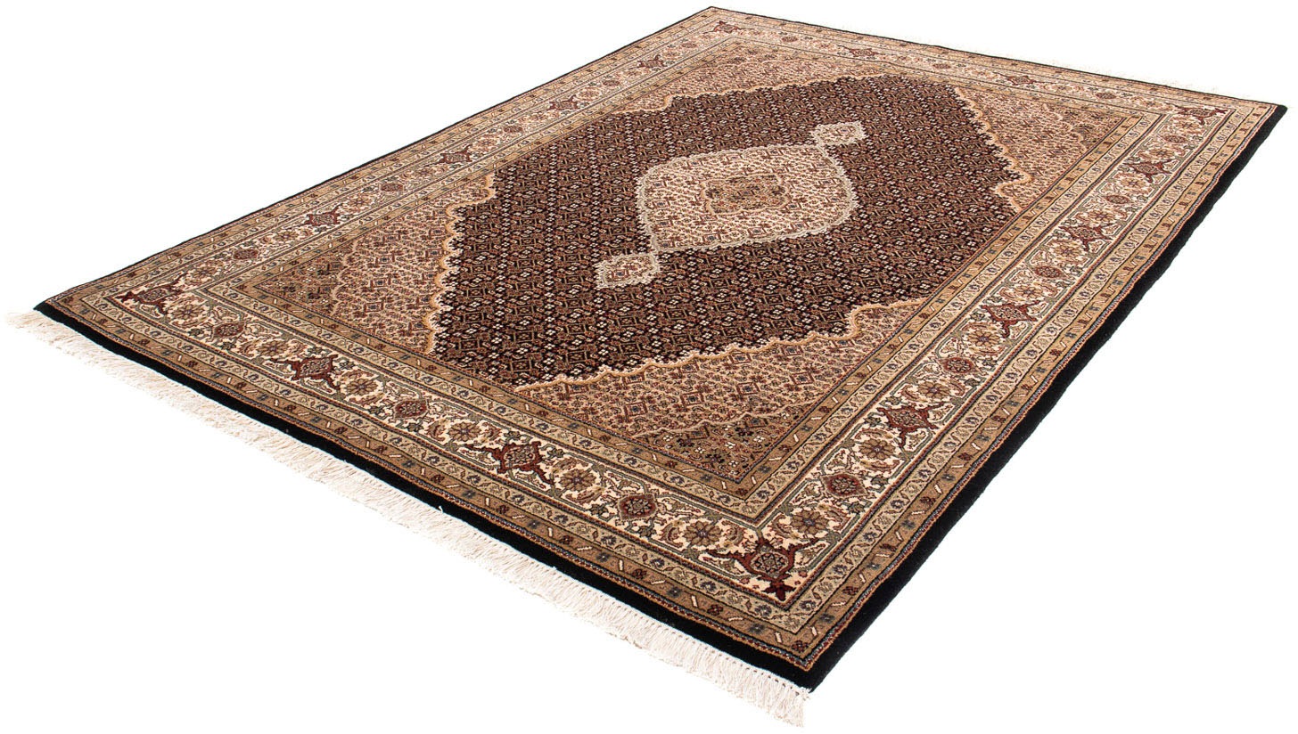 Image of morgenland Orientteppich »Perser - Täbriz - 242 x 172 cm - dunkelblau«, rechteckig, 10 mm Höhe, Wohnzimmer, Handgeknüpft, Einzelstück mit Zertifikat bei Ackermann Versand Schweiz