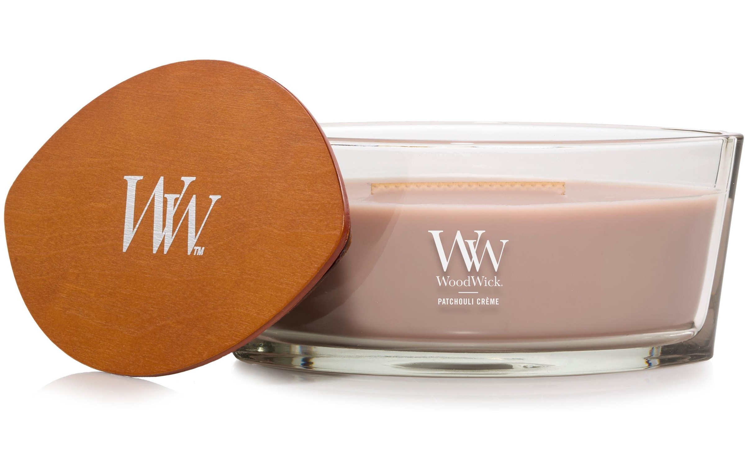 Image of Woodwick Duftkerze "Patchouli Crème Ellipse"
