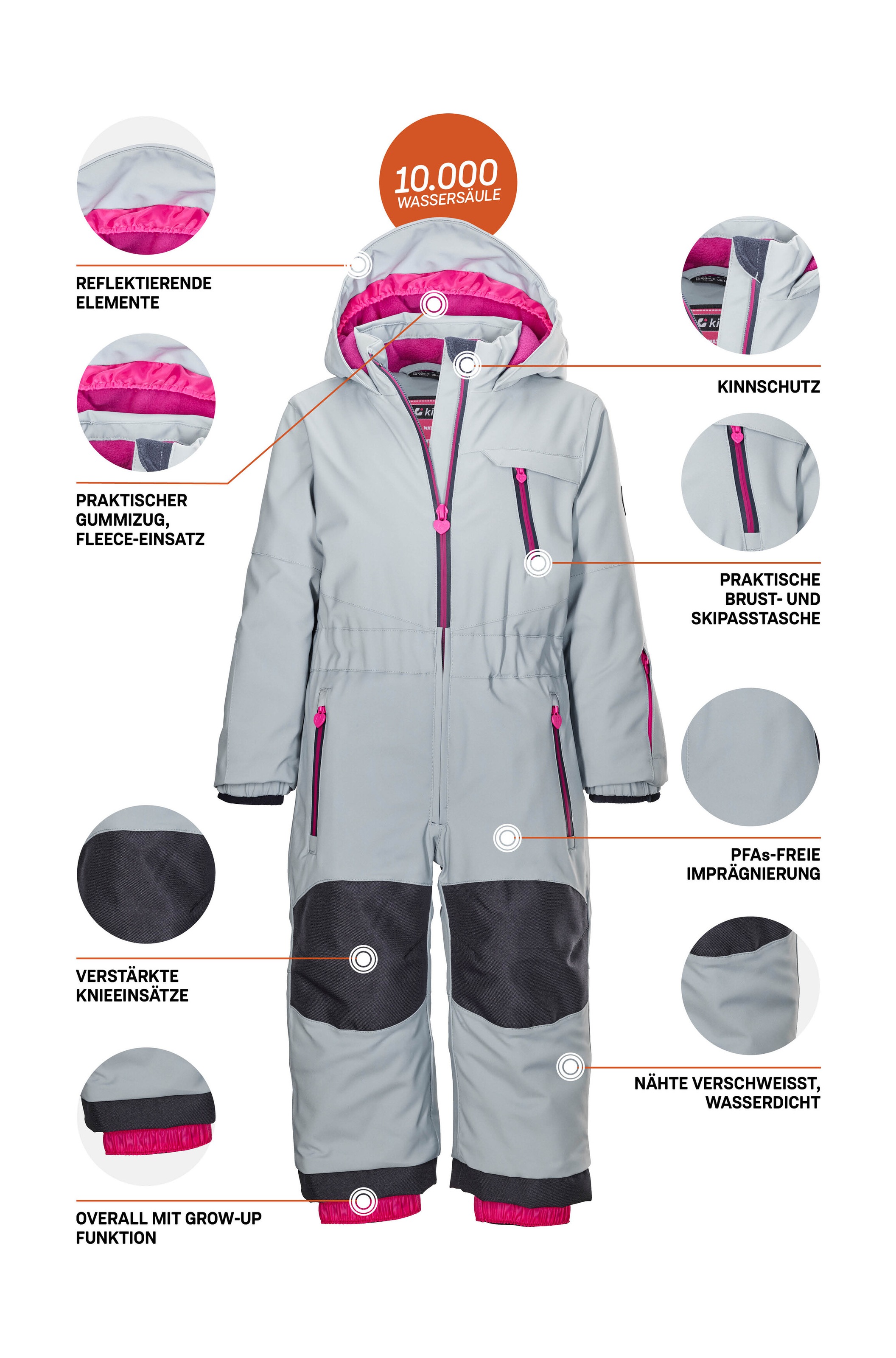 Killtec Combinaison de ski »KW 102 MNS ONPC« Skioverall: wind-u wasserdicht, Fleecefutter, verlängerbar