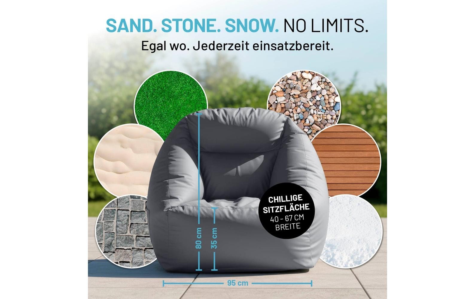 Lumaland Sitzsack »AIR-Sessel In-& Outdoor«