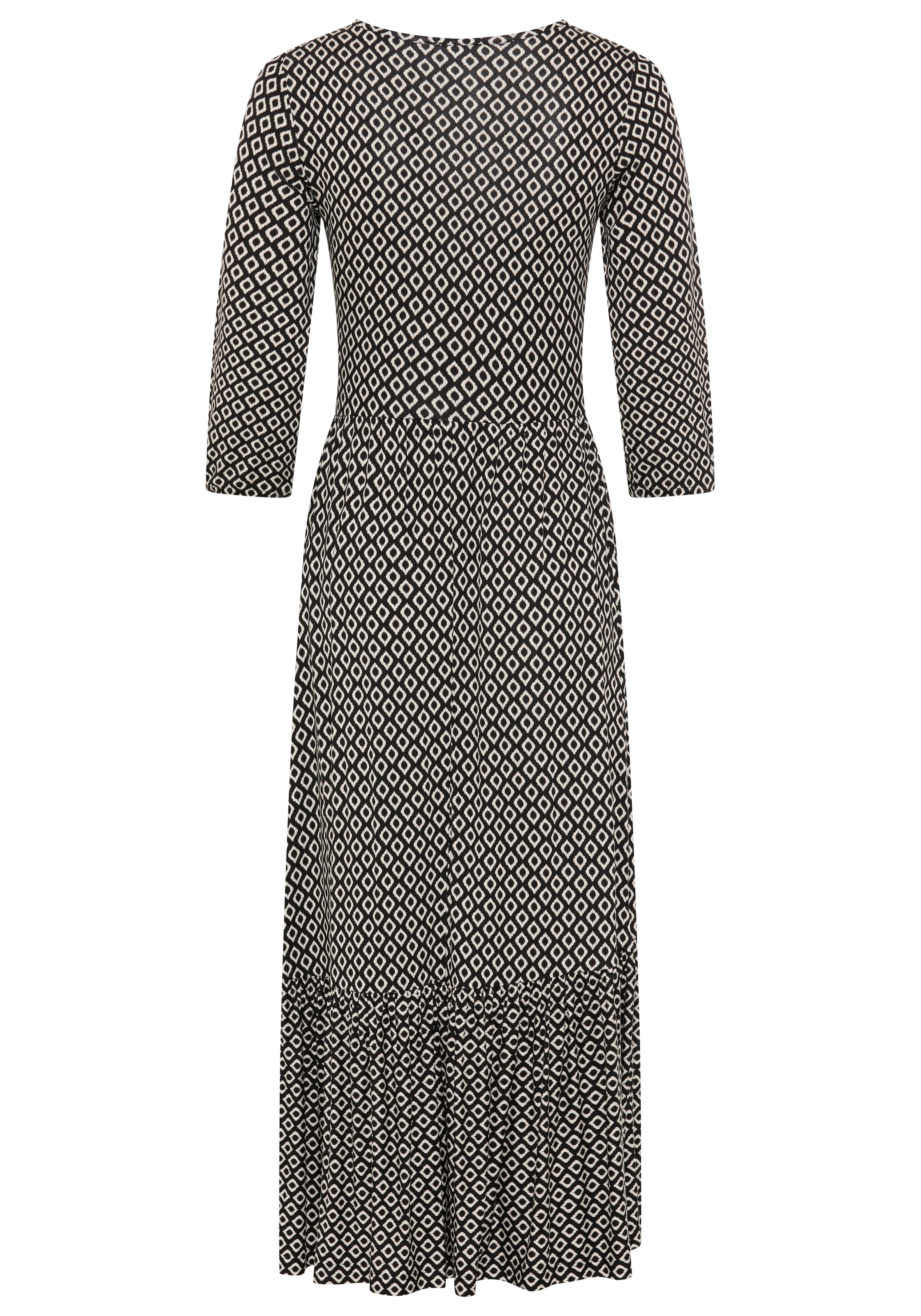 Tamaris Robe midi aus bequemem Jersey mit Schnürdetail