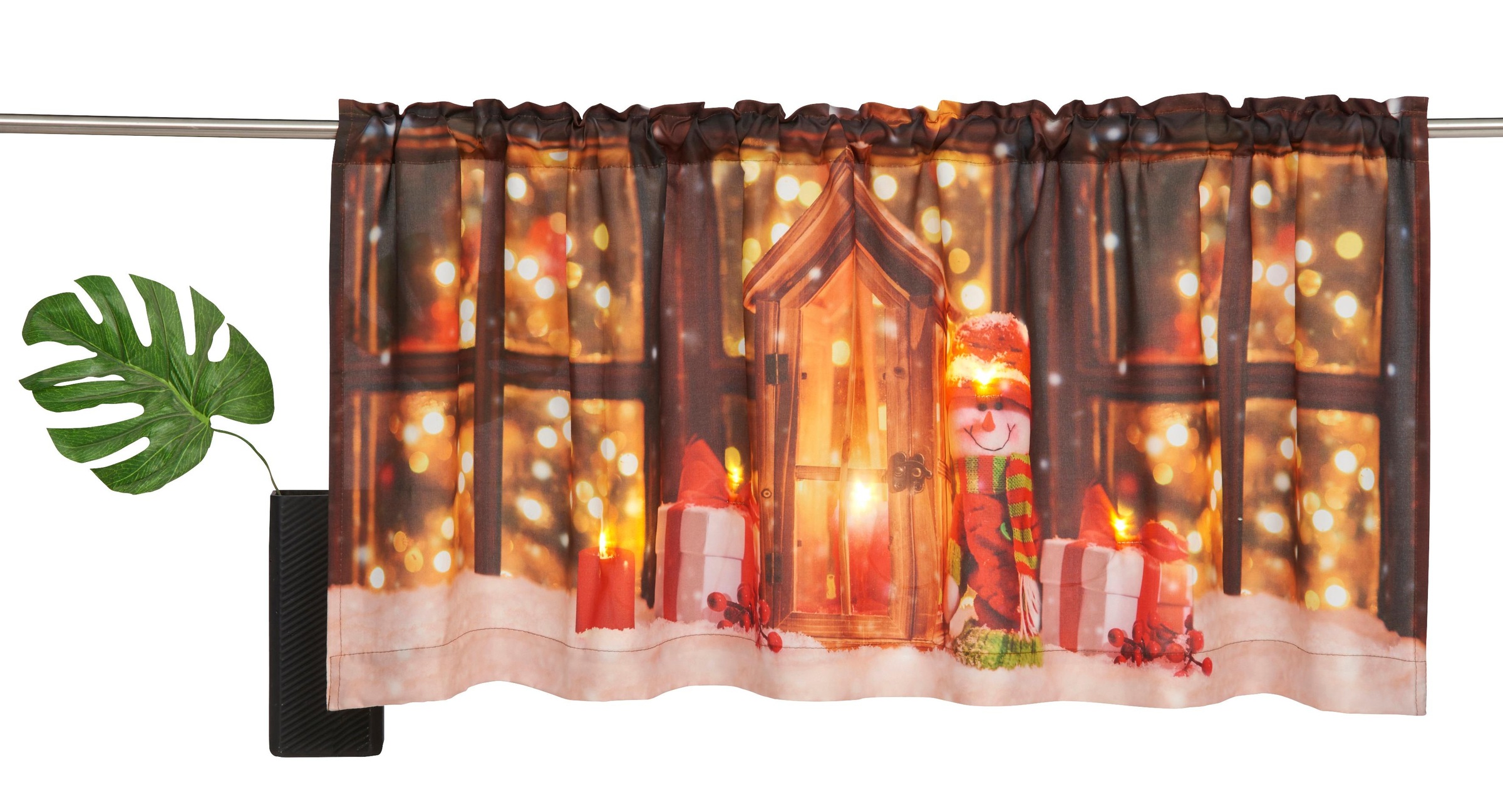 Image of my home Scheibengardine »Lichterhaus«, (1 St.), HxB: 45x120, mit LED-Beleuchtung bei Ackermann Versand Schweiz