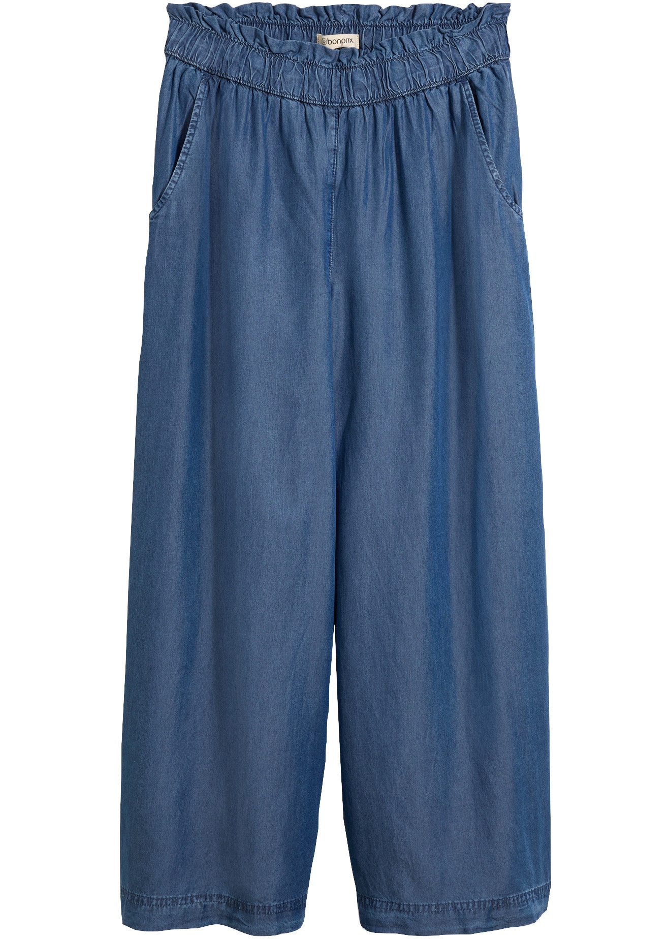 bonprix Palazzohose  in Jeansoptik, aus Lyocell, mit Komfortbund, Loose Fit