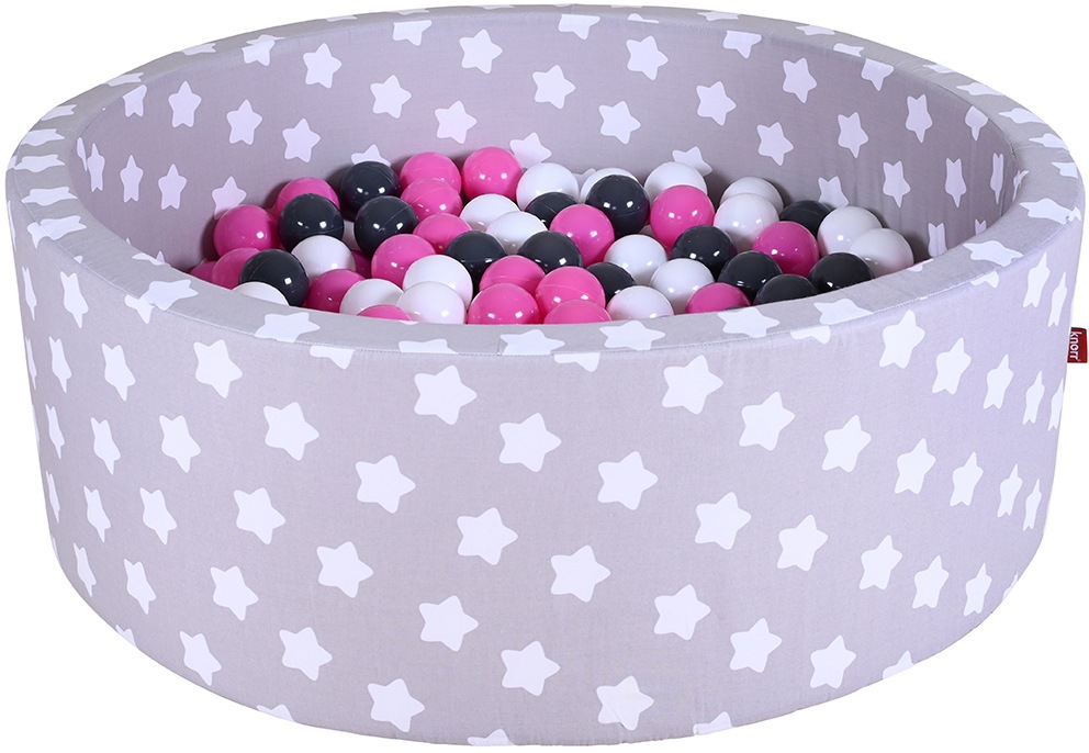 Image of Knorrtoys® Bällebad »Soft, Grey White Stars«, mit 300 Bällen creme/Grey/rose; Made in Europe bei Ackermann Versand Schweiz