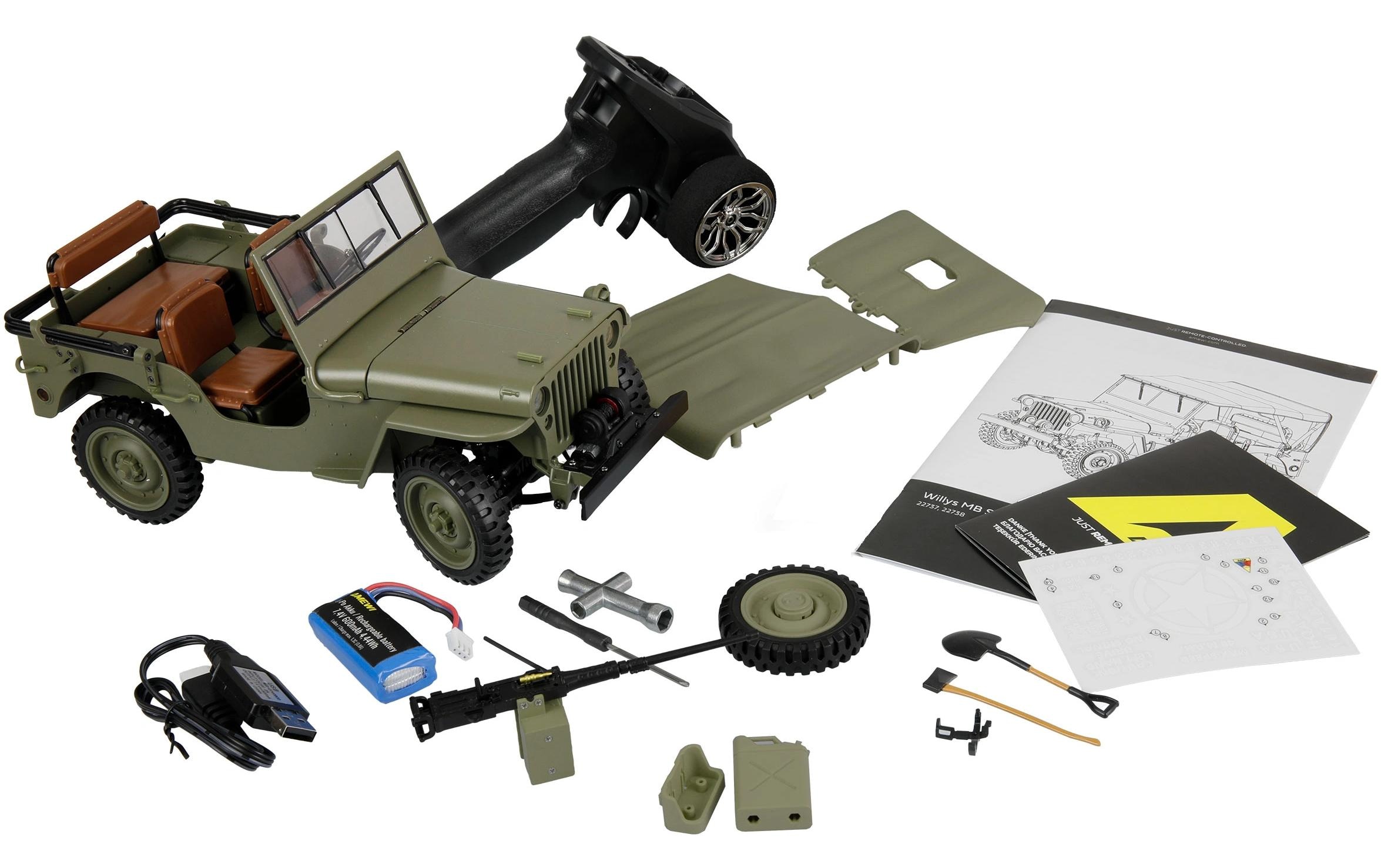 Amewi Voiture RC »Scale Crawler Jeep Willys MB 1:14« transmission 4x4