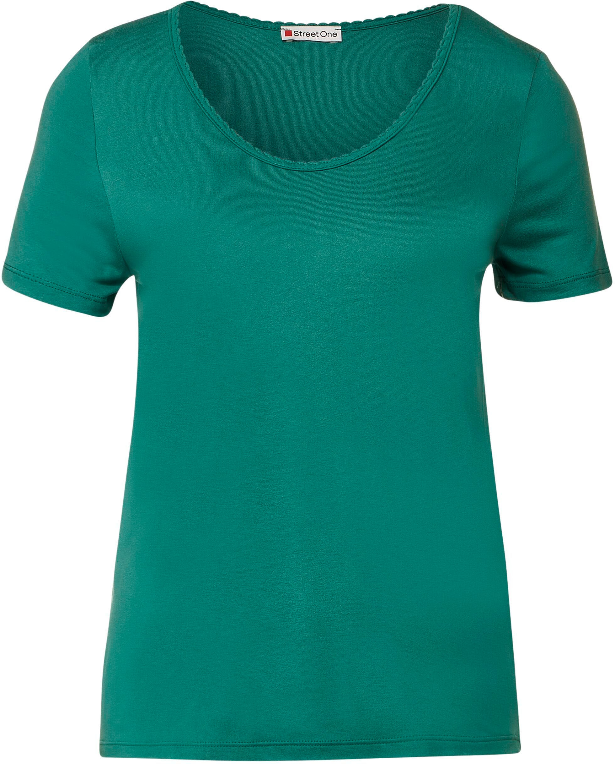 ♕ STREET ONE T-Shirt, mit seitlichen Schlitzen versandkostenfrei bestellen | V-Shirts